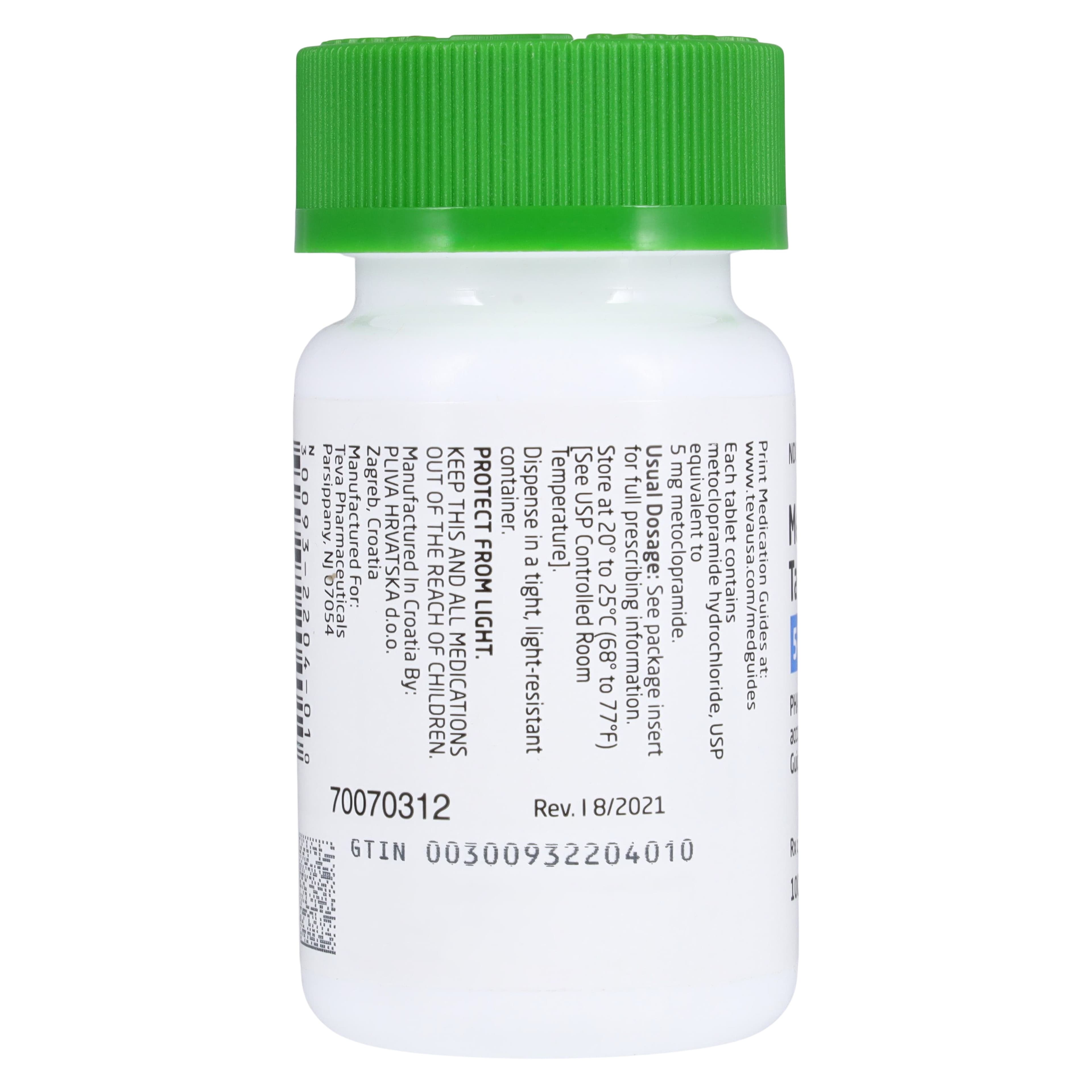 Metoclopramide HCl Tablets, 5mg, 1000/Bottle, Teva Pharmaceuticals thumbnail 2