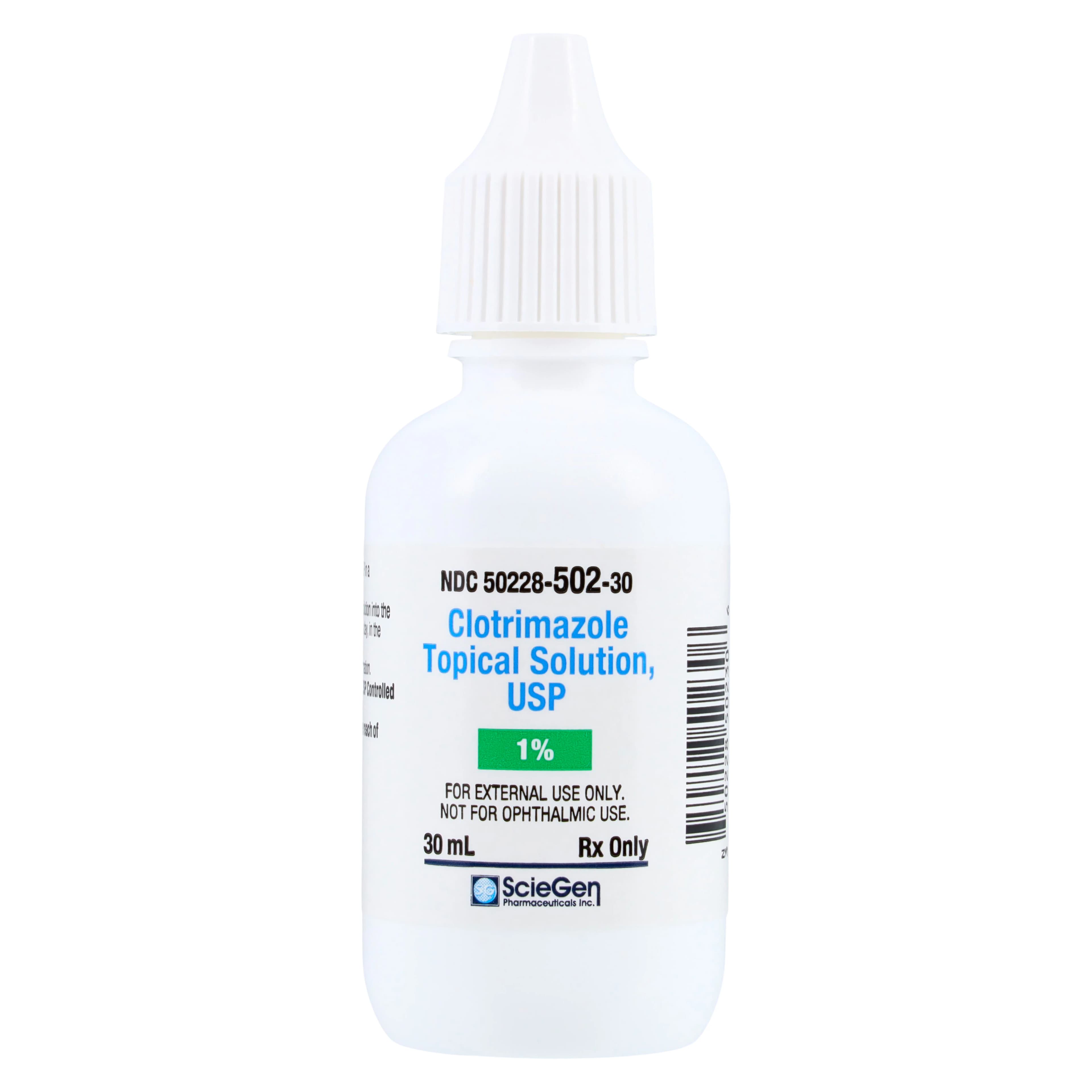 Clotrimazole Topical Solution 1%, 30 mL Bottle, Sciegen Pharmaceuticals thumbnail 2