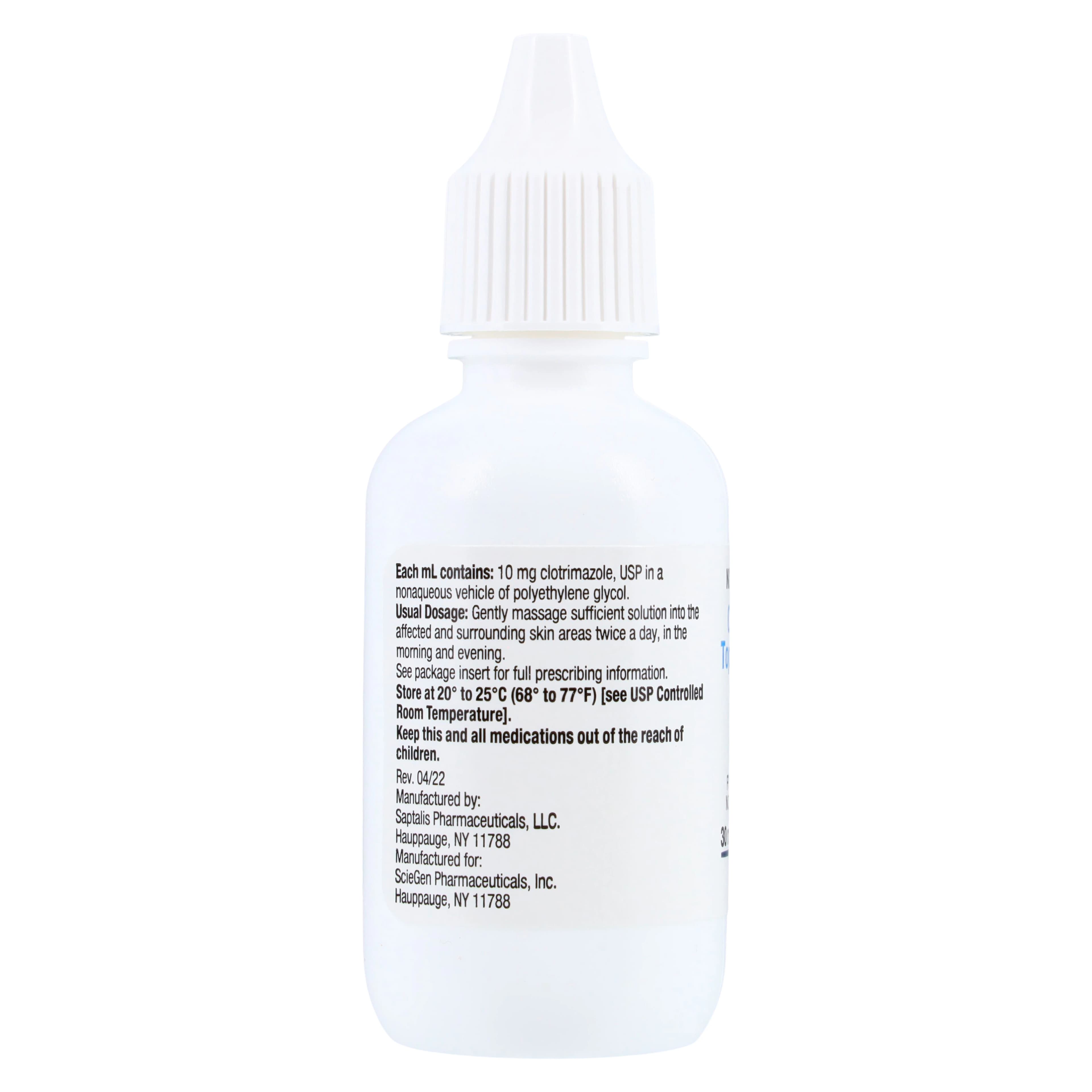 Clotrimazole Topical Solution 1%, 30 mL Bottle, Sciegen Pharmaceuticals thumbnail 3