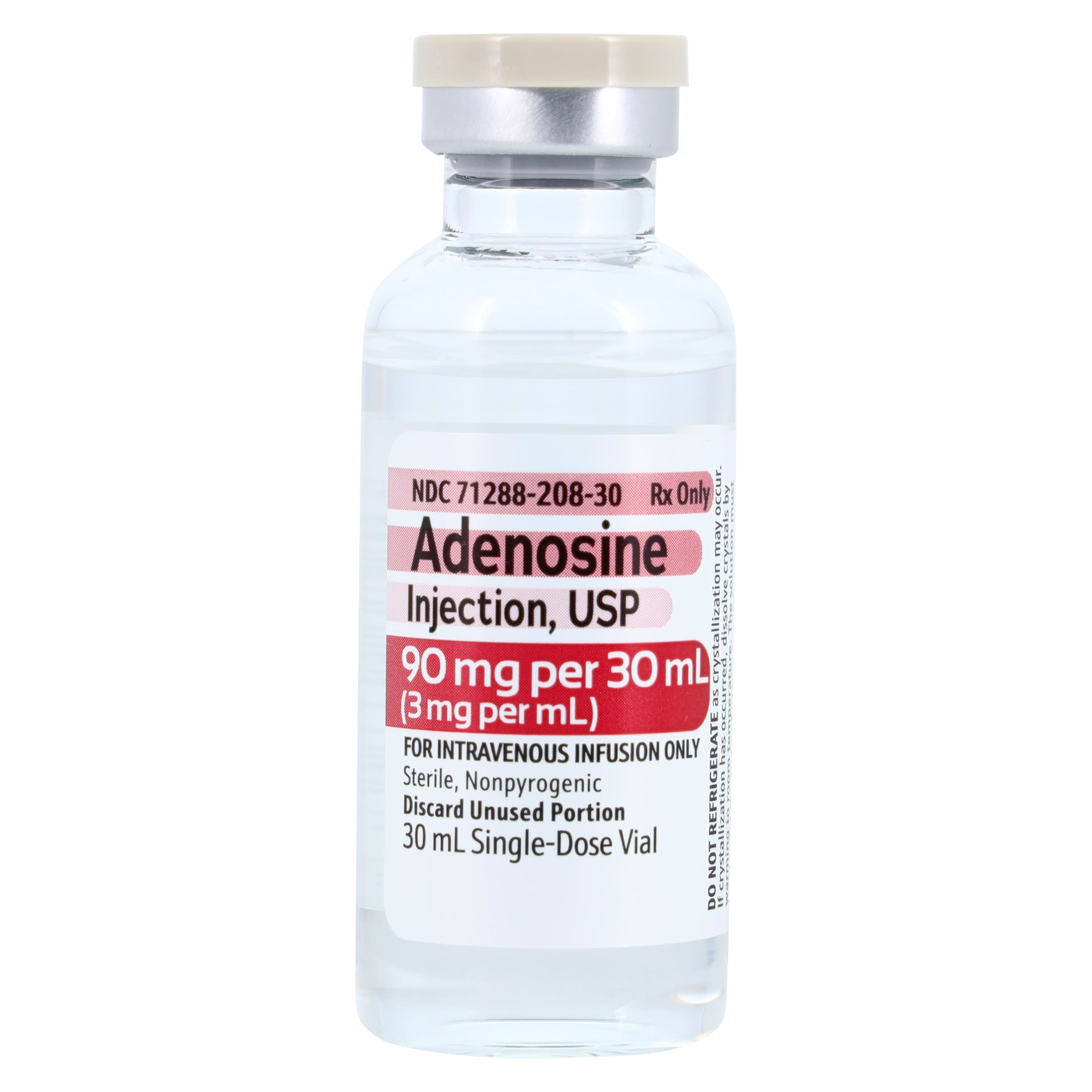 Adenosine Injection 3 mg/mL, Single-Dose Vial, 30 mL (Meitheal Pharmaceuticals) thumbnail 2