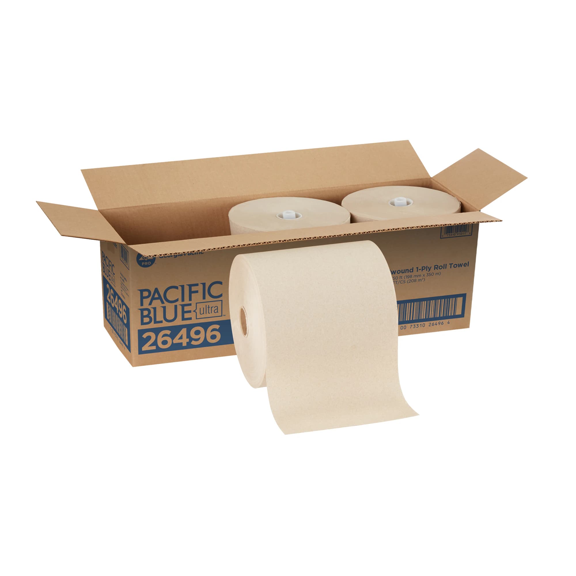 Georgia-Pacific Blue Ultra Paper Towel Rolls, 8" Width, Brown, 3 Rolls/Case - Rolls Paper Towel Pac Blue Ult - Image 1