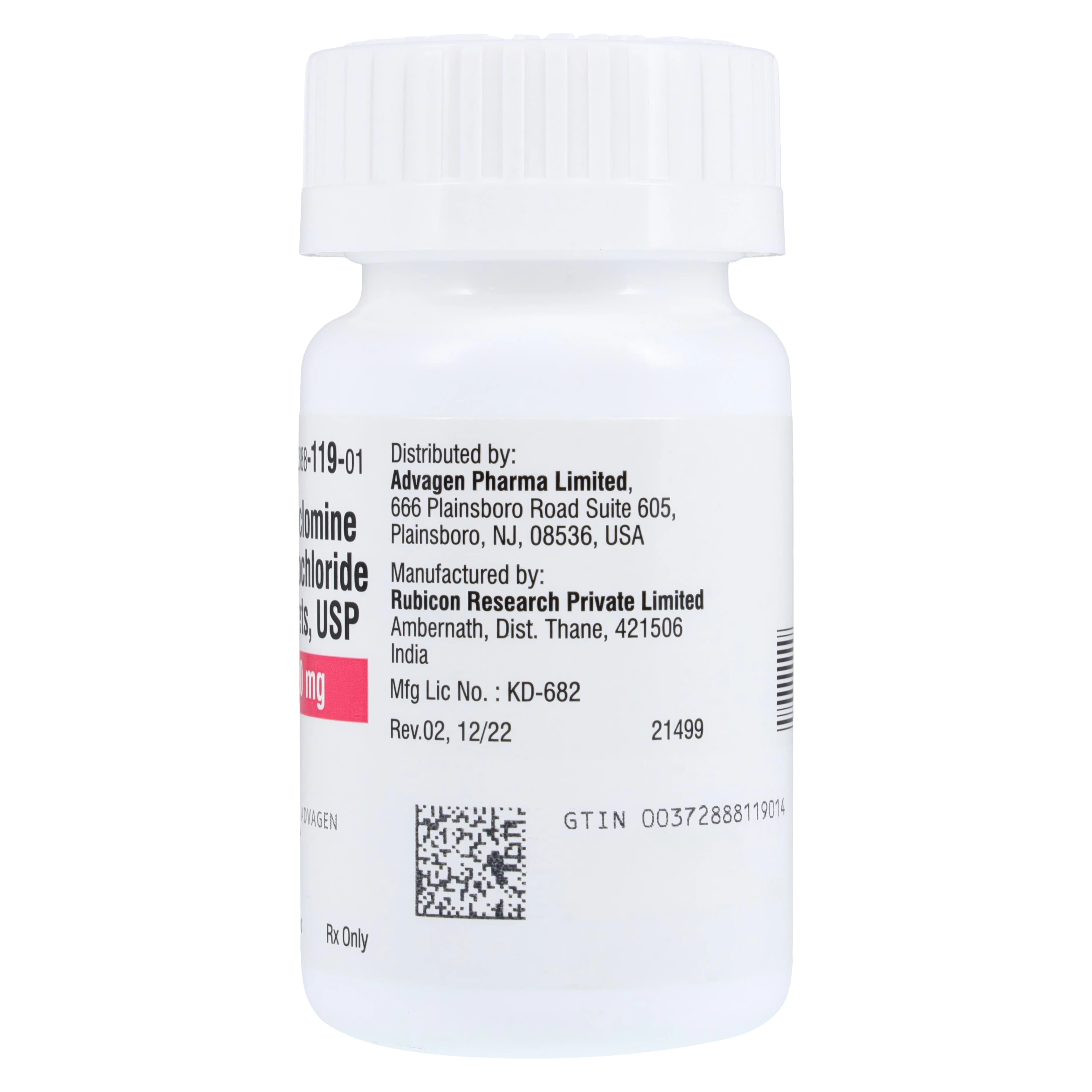Dicyclomine HCl Tablets, 20mg, 100/Bottle, Advagen Pharma thumbnail 3