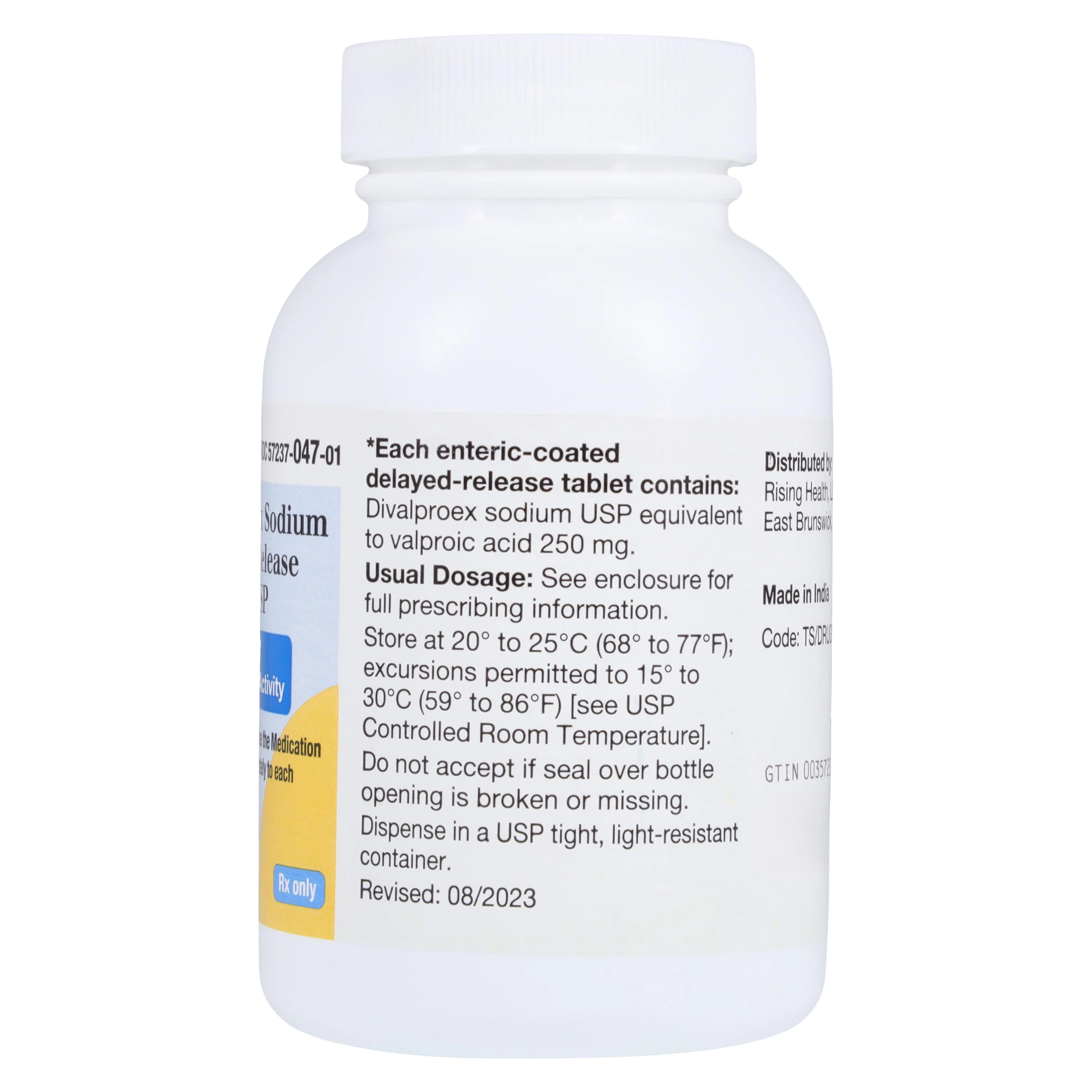 Divalproex Sodium DR Tablets, 250mg, 100/Bottle, Rising Pharmaceuticals thumbnail 2
