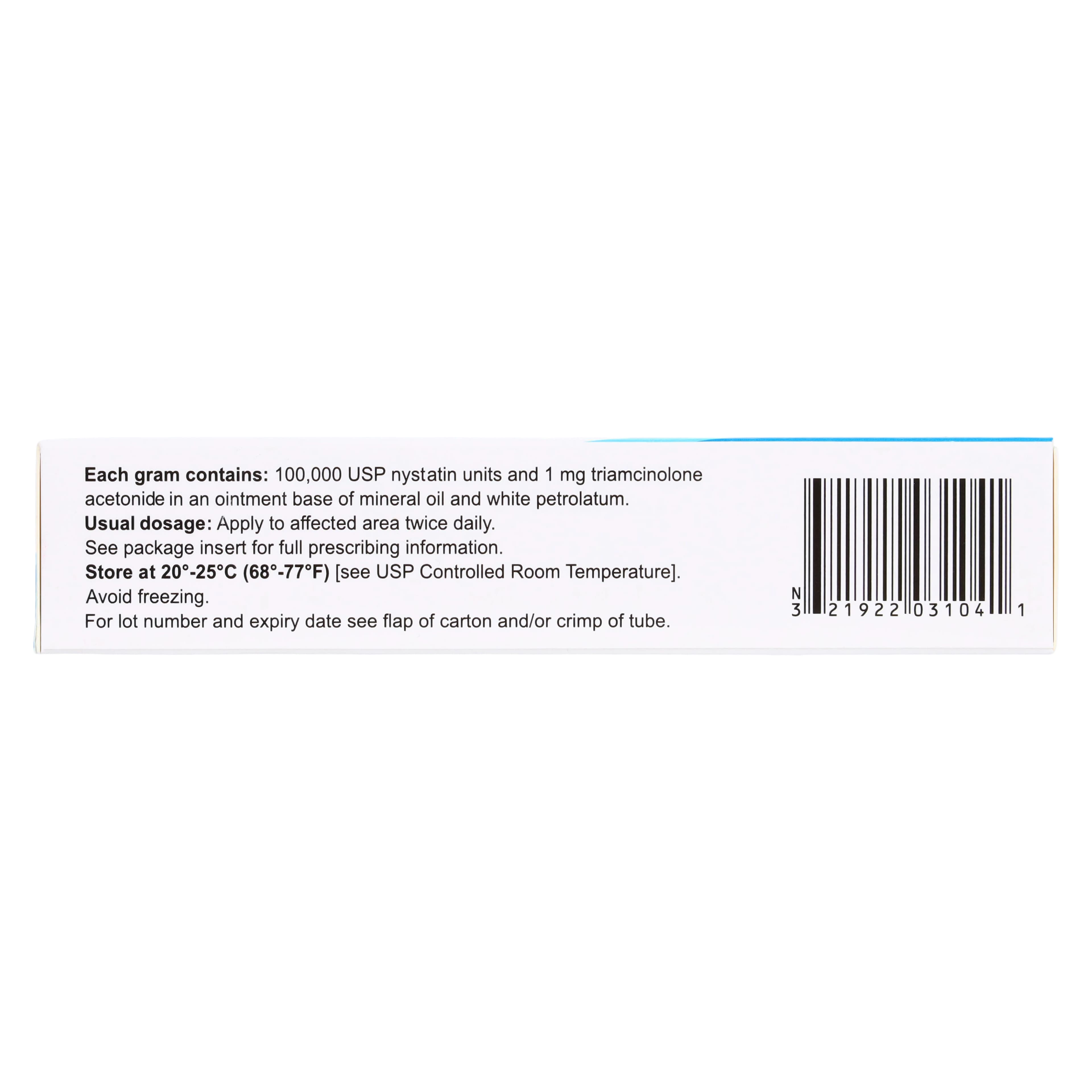 Nystatin/Triamcinolone Topical Ointment, 100,000U/1mg, 15g Tube thumbnail 6