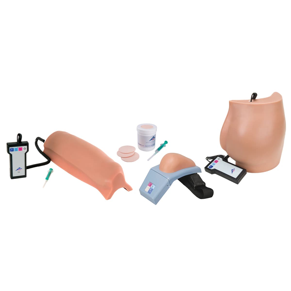 American 3B Scientific Intramuscular Injection Training Kit (Complete Set with Simulator, Upper Arm, Upper Leg, and Buttock Injection Pads) - Training Kit IM Injection Comp - Image 1