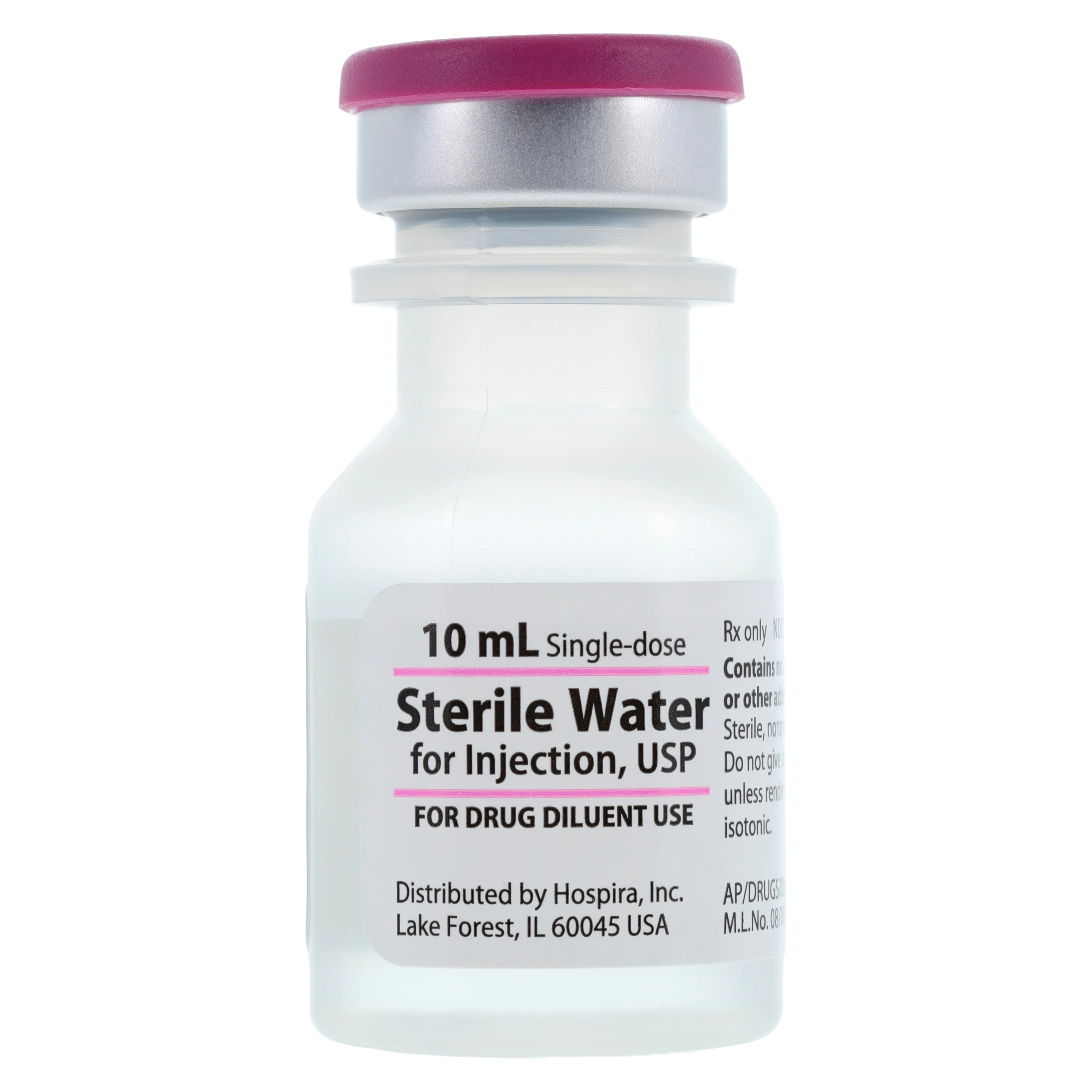 VIZ Sterile Water for Injection, Single-Dose Vial, 10 mL, 25/Package thumbnail 2