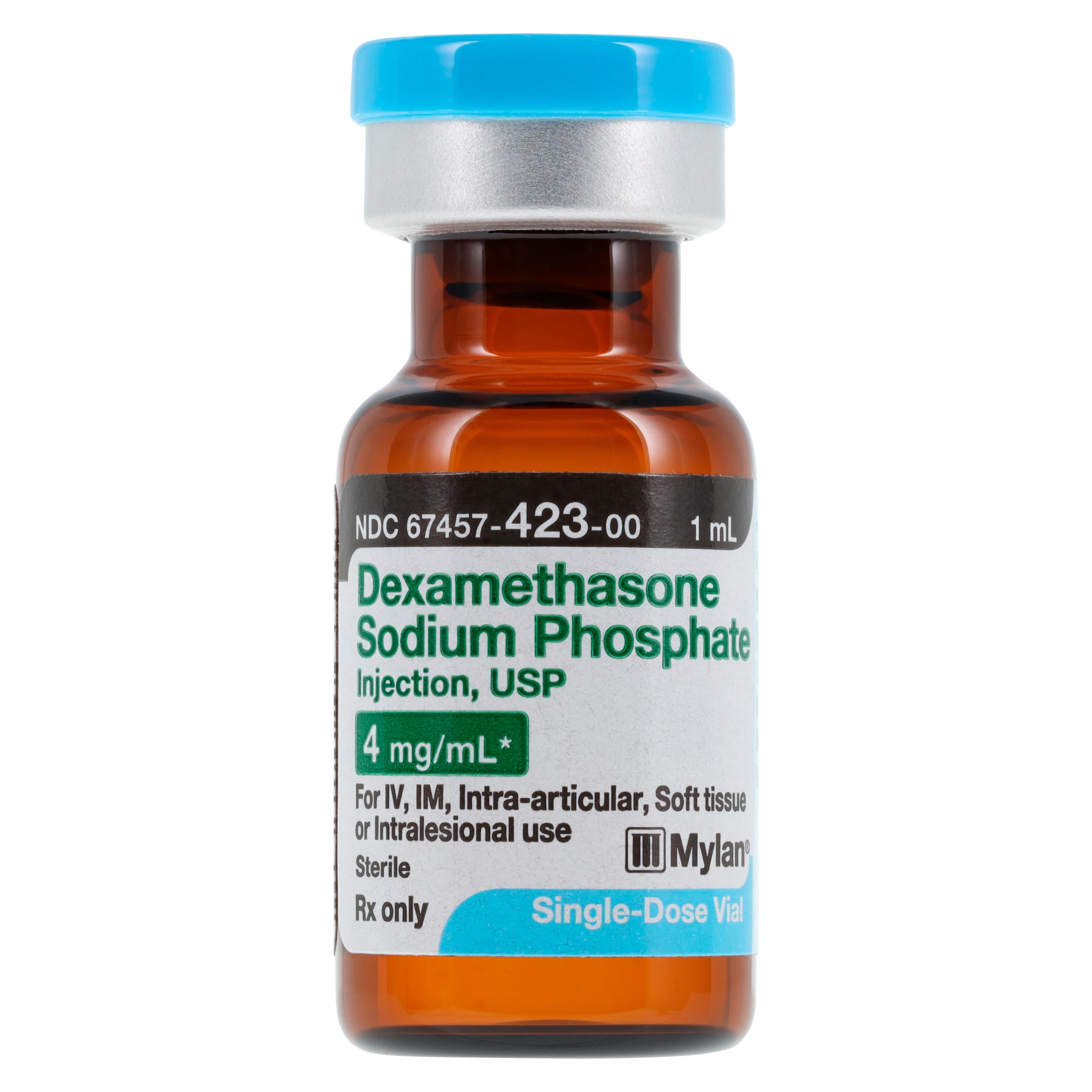 Dexamethasone Sodium Phosphate Injection, 4 mg/mL, Single-Dose Vial, 1 mL, 25/Package thumbnail 2