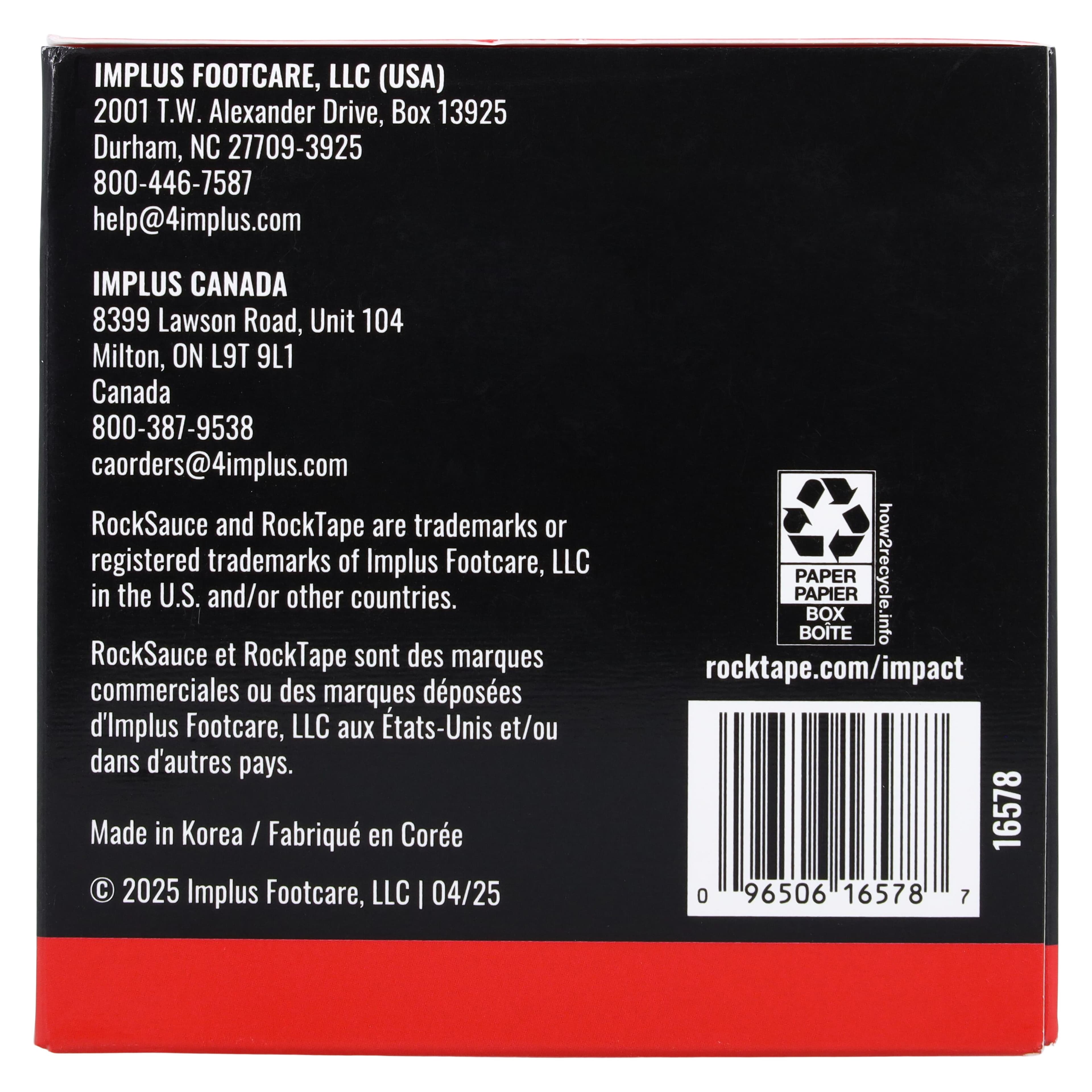 RockTape Standard Kinesiology Tape, Black, 4" x 21.5' Roll thumbnail 5