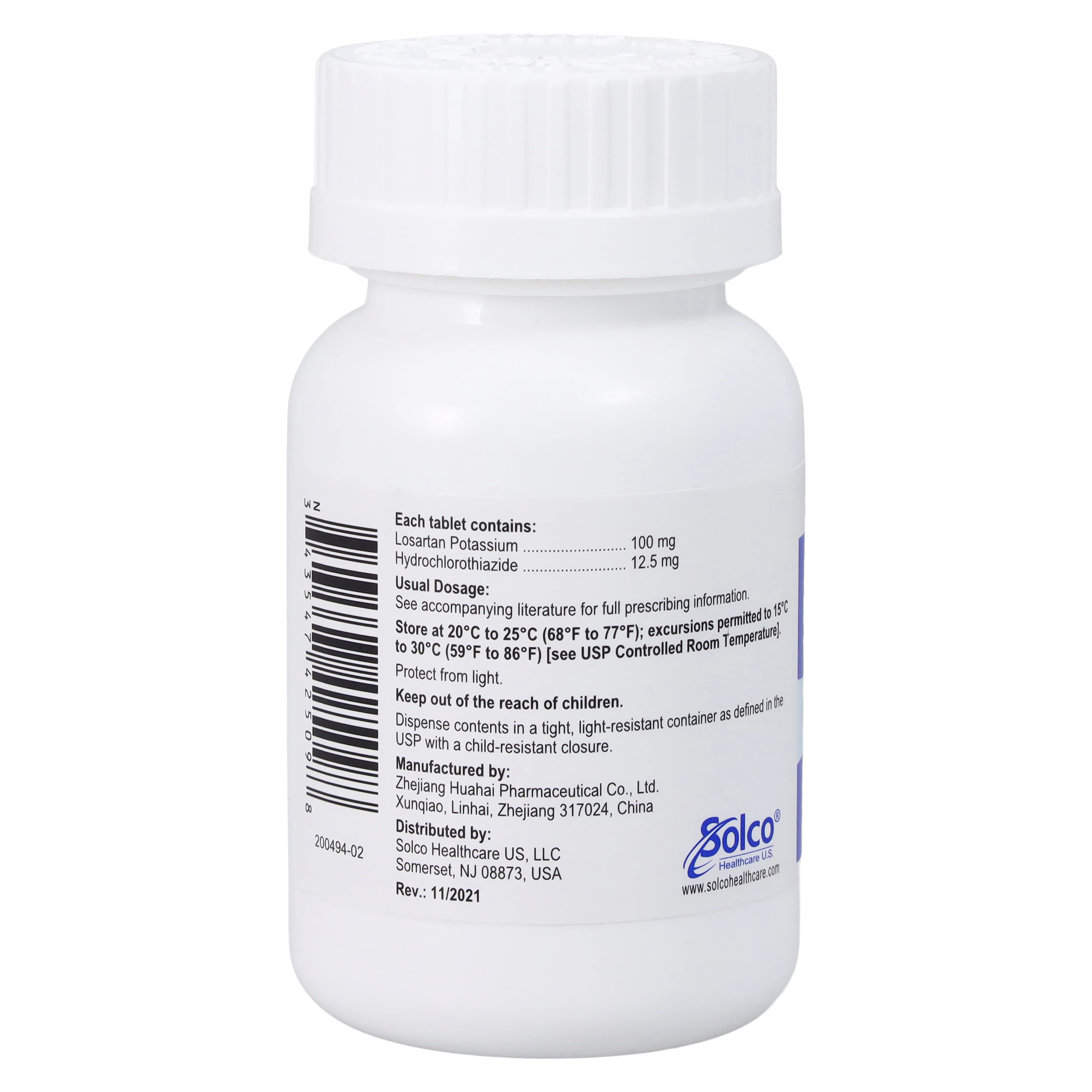 Losartan Potassium/Hydrochlorothiazide Tablets, 100/12.5 mg, 90 Count Bottle thumbnail 2