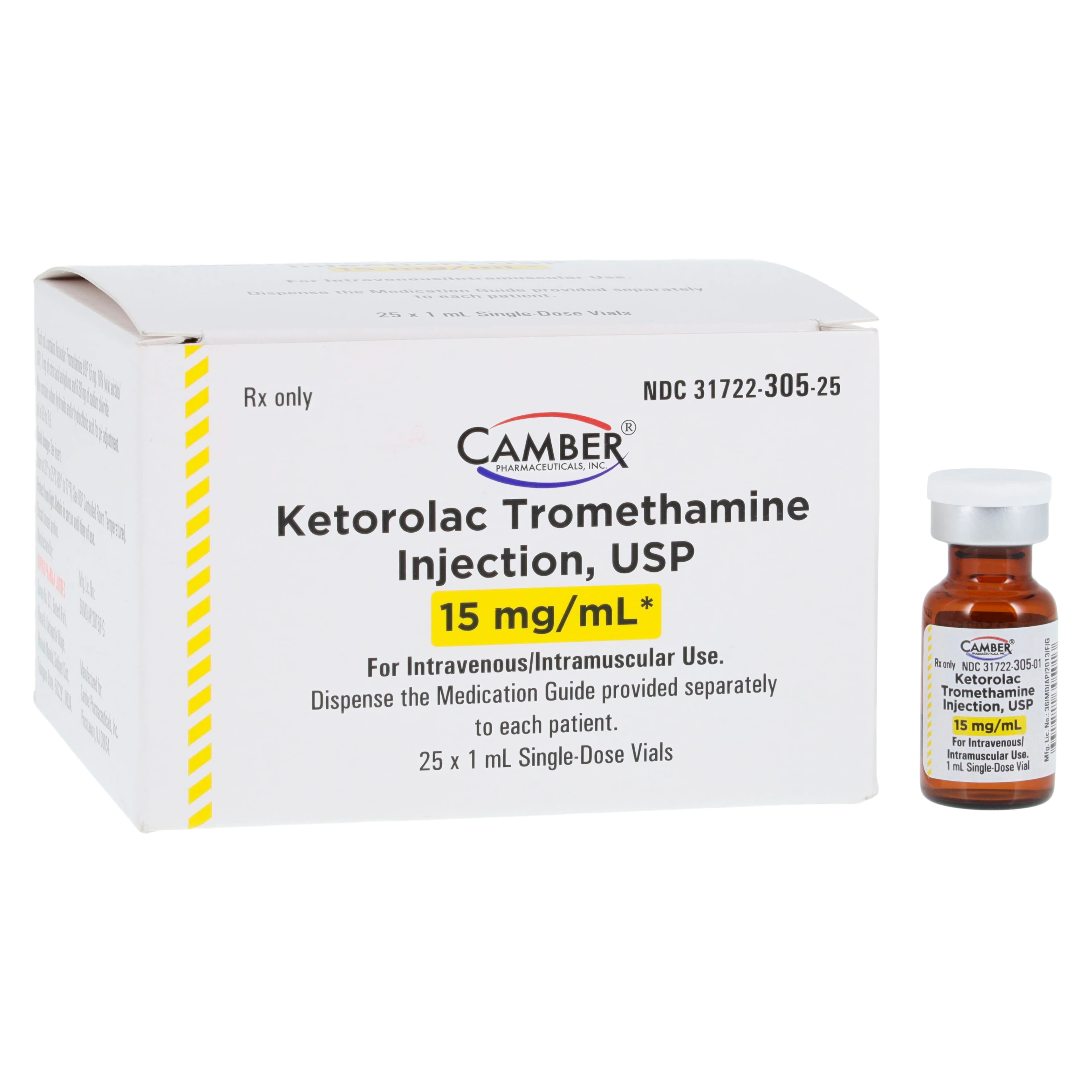 Ketorolac Tromethamine Injection 15mg/mL SDV 1mL, 25/Package - Ketorolac Injection SDV 1mL - Image 1