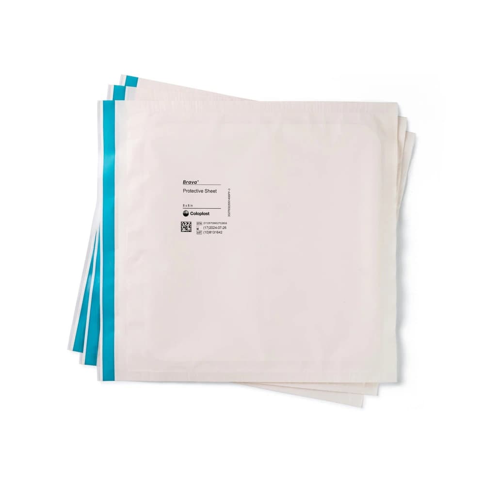 Coloplast Brava Protective Sheet, 8" x 8", Box of 10 - Sheet Protective Brava - Image 1