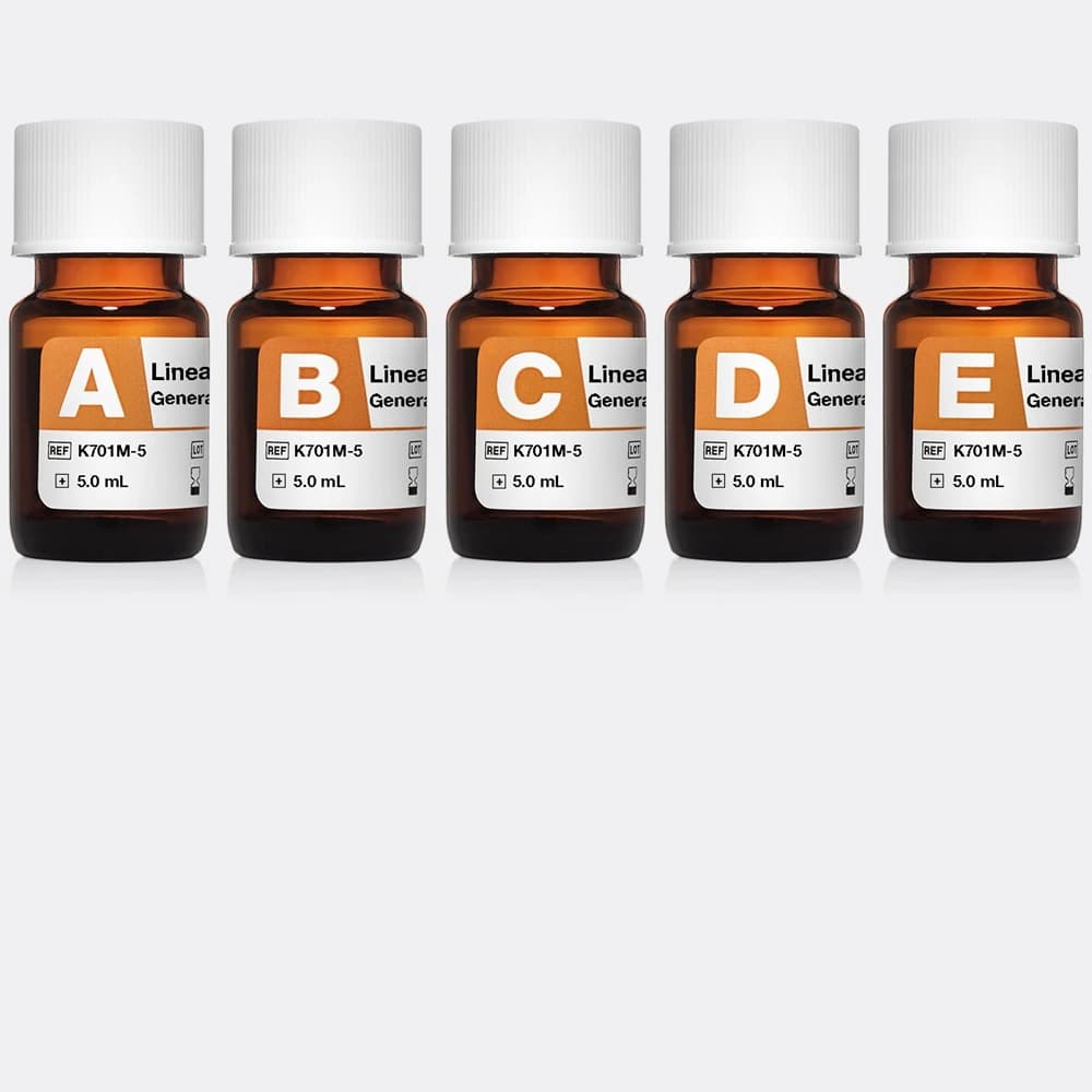 Audit Microcontrols Linearity FD General Chemistry Multi-Analyte Linearity Kit, Without Bilirubin, 5 x 5 mL, 5/St - LinearityFD Chem w/o Bilirubin - Image 1