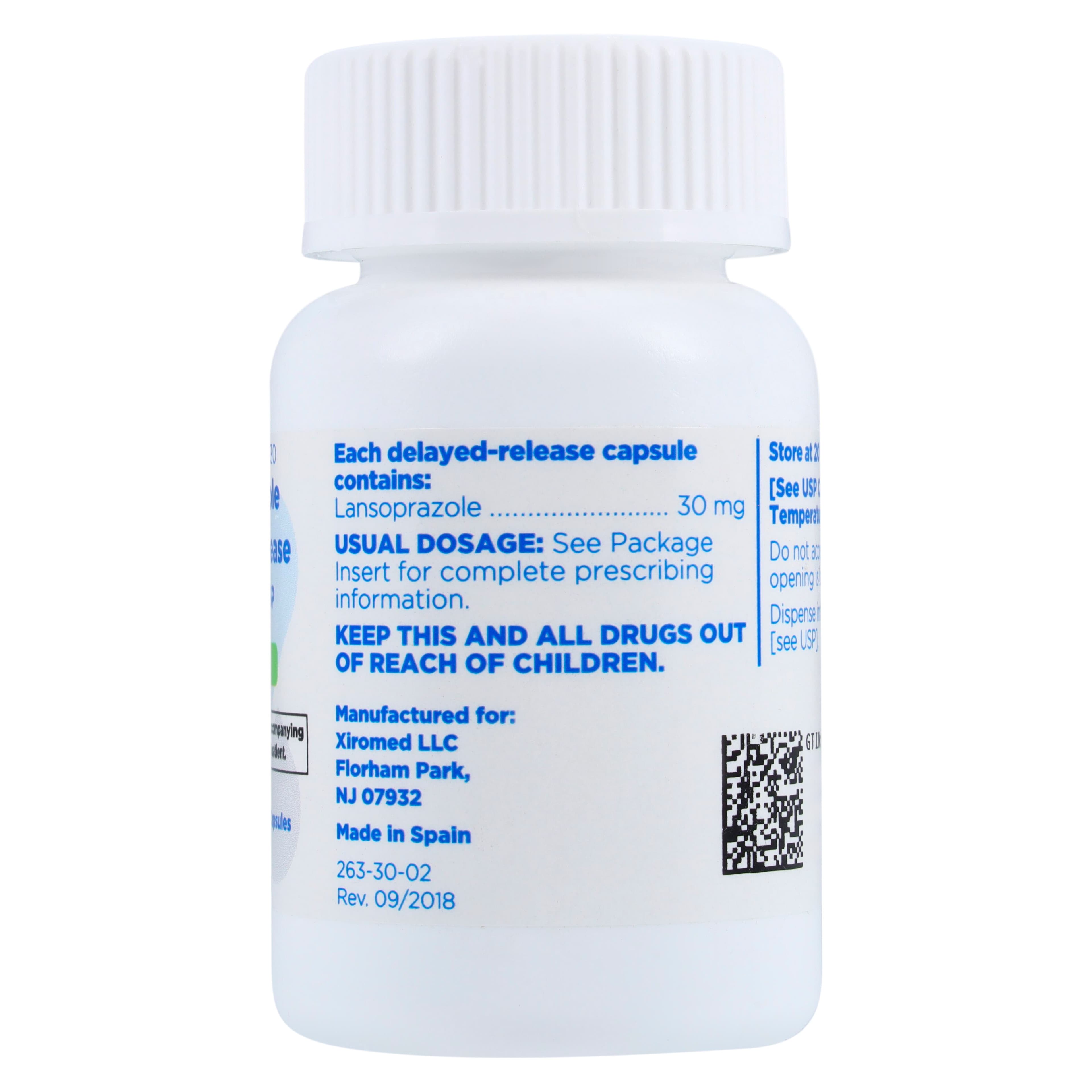 Lansoprazole Delayed-Release Capsules 30mg, 30 Count Bottle (Xiromed) thumbnail 2