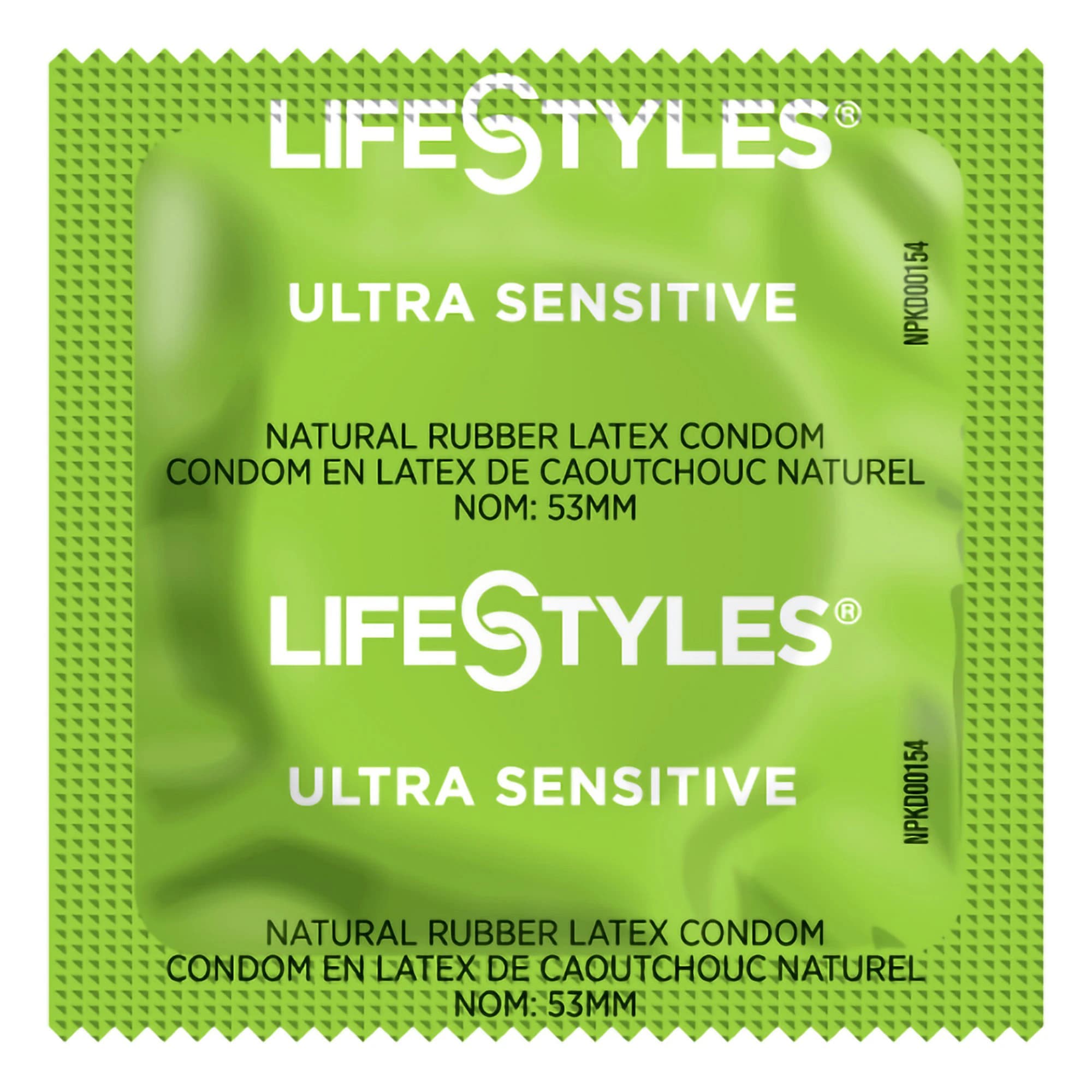 Lifestyles UltraSensitive Condoms, Latex, Lubricated, 1008/Case - Condom Latex Lifestyles UltraS - Image 1