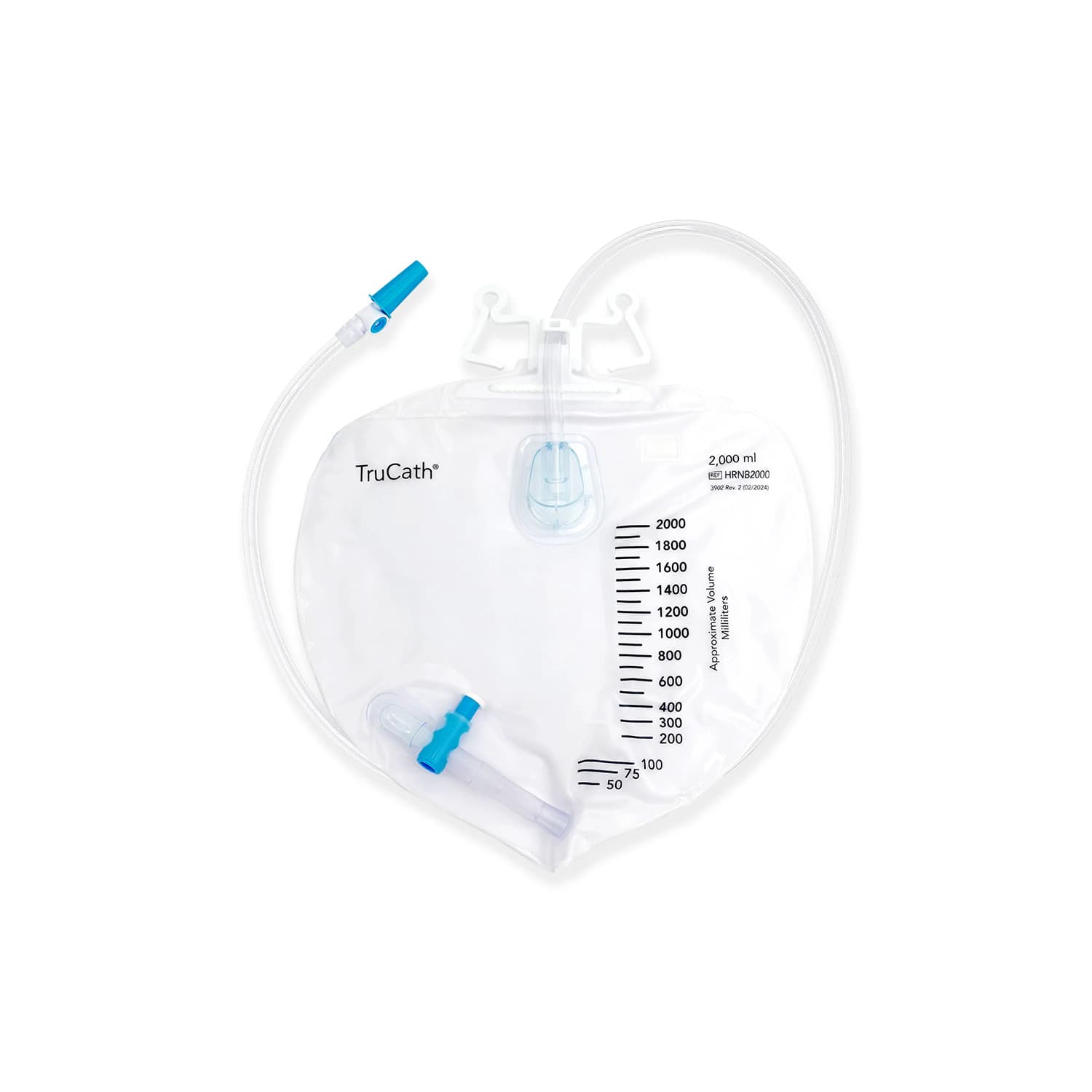 TruCath Urinary Night Drainage Bag, 2000 mL, Disposable with T-Tap Valve - TruCath Night Drain Bag Steril - Image 1