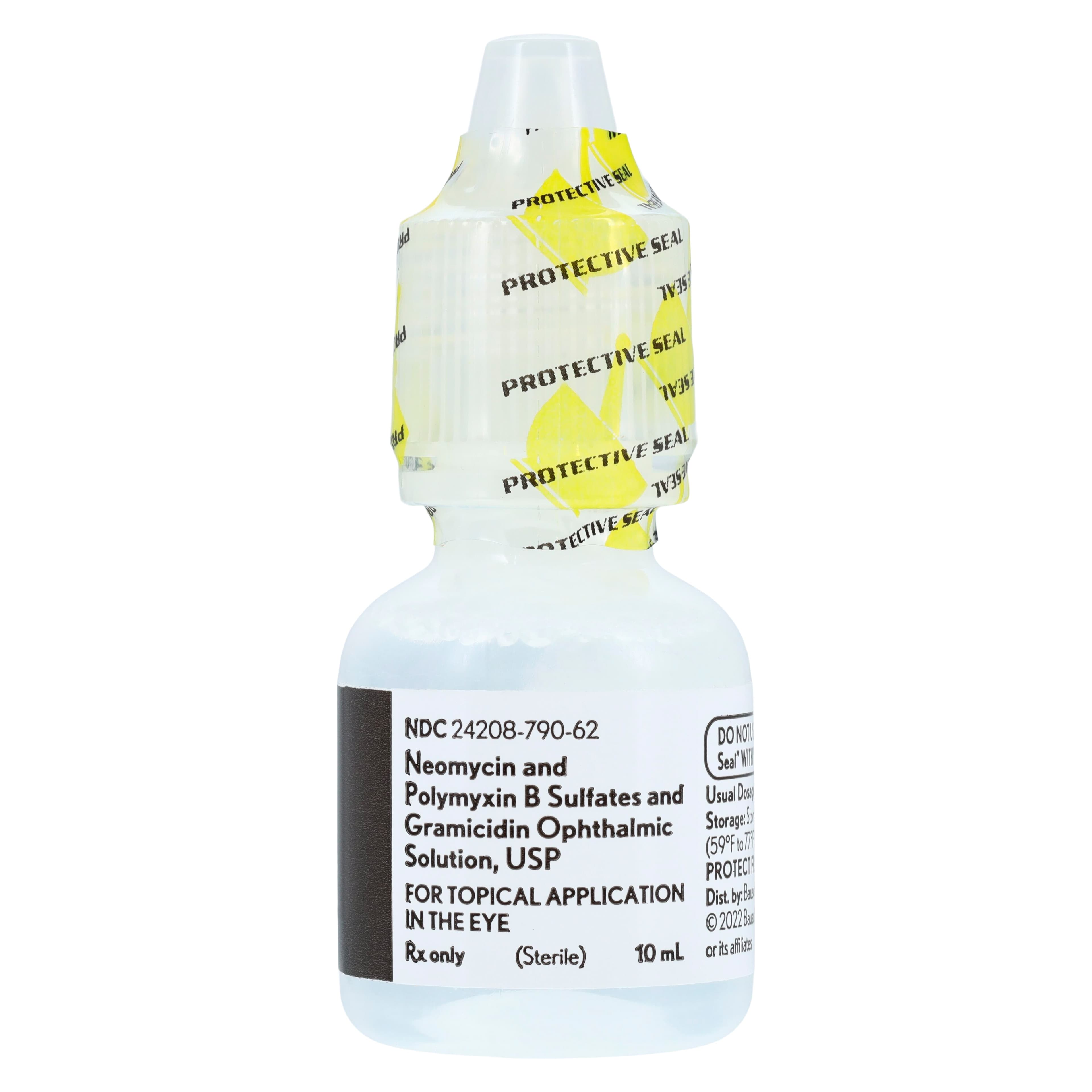 Neomycin/Polymyxin B Sulfates/Gramicidin Ophthalmic Solution, 10mL Bottle, Bausch thumbnail 2