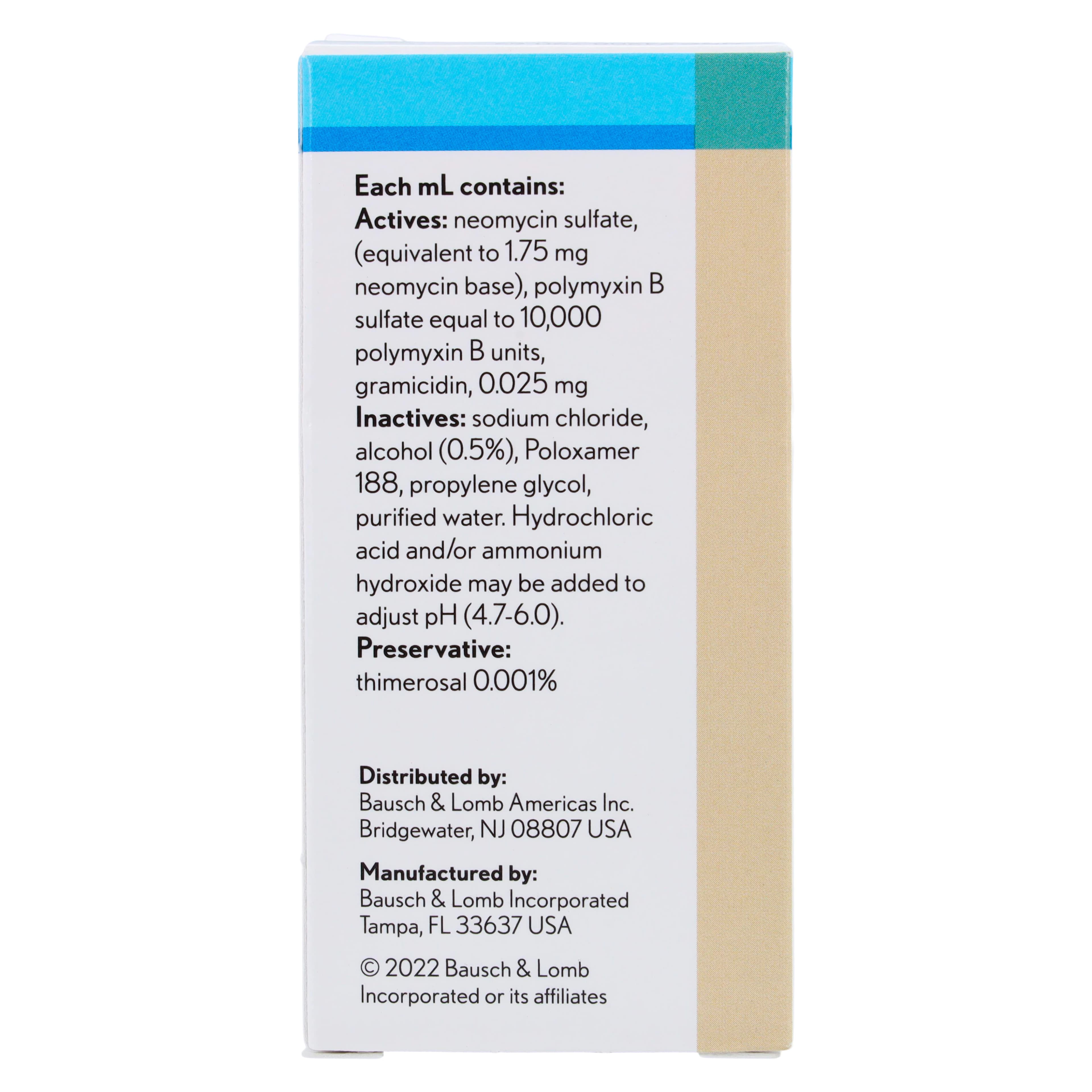 Neomycin/Polymyxin B Sulfates/Gramicidin Ophthalmic Solution, 10mL Bottle, Bausch thumbnail 4