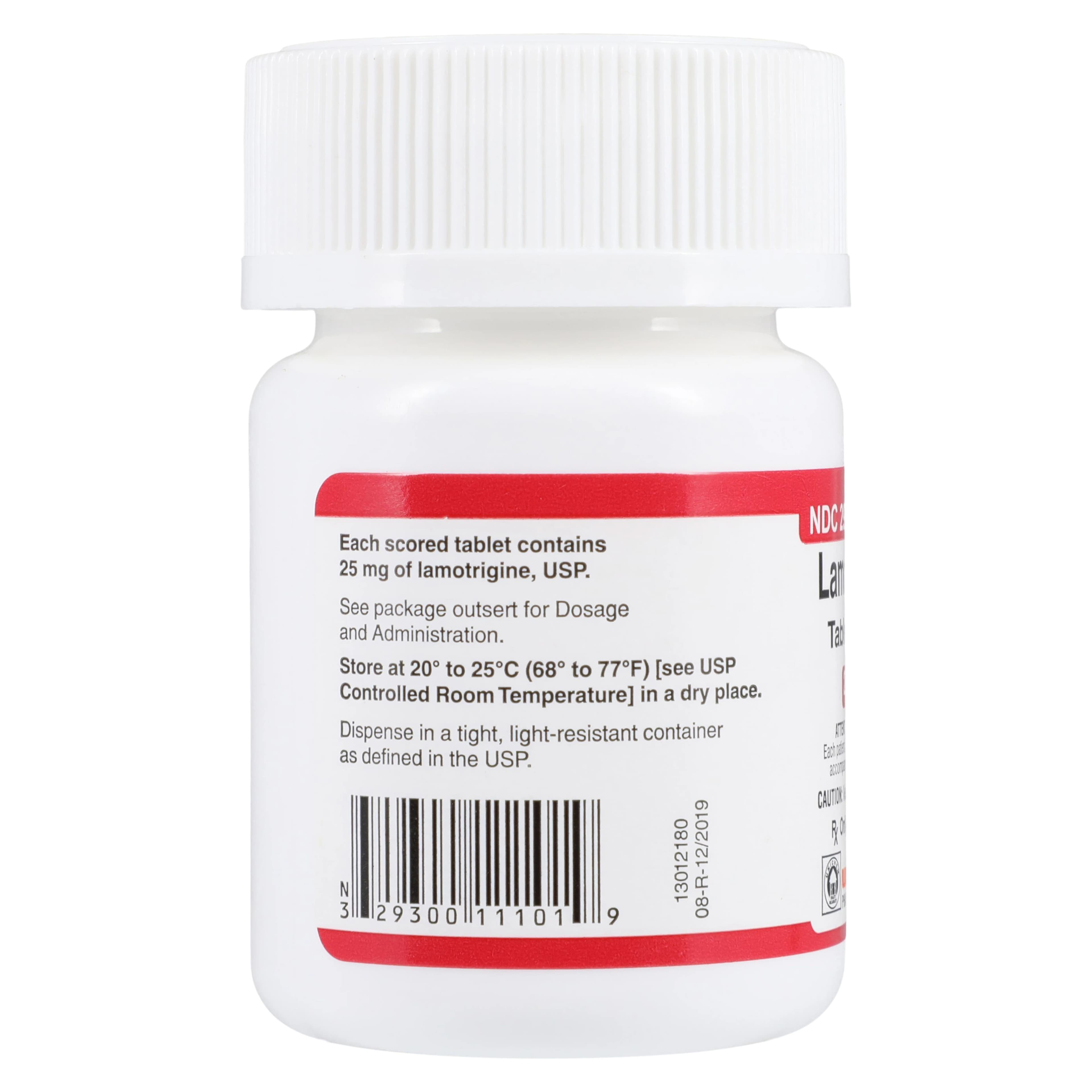 Lamotrigine Tablets 25 mg, 100 Count Bottle (Unichem Pharmaceuticals) thumbnail 2