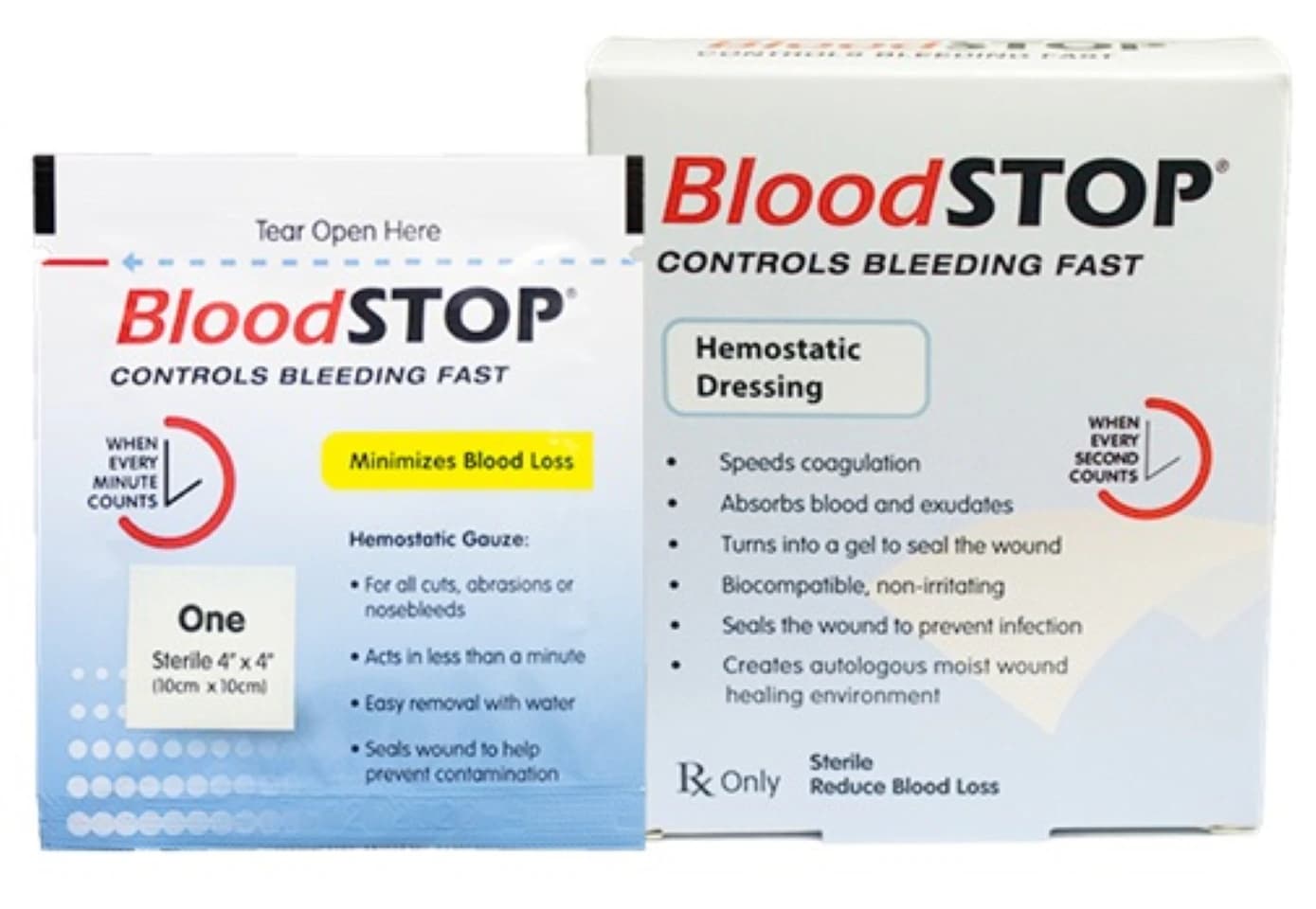 BloodSTOP Hemostatic Gauze, Sodium Carboxymethyl Cellulose Dressing - BloodSTOP Hemostat Gauze - Image 1