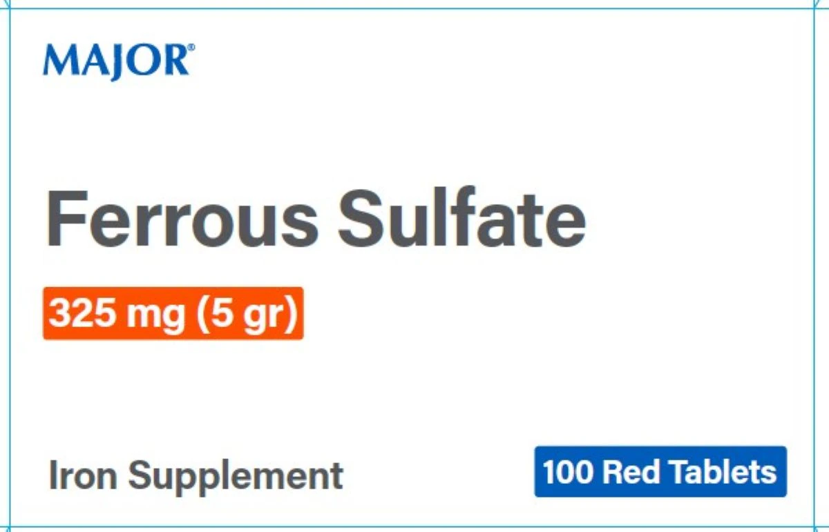 Ferrous Sulfate Tablets 325 mg, Unit Dose, 100/Package - Ferrous Sulfate Tablets UD - Image 1