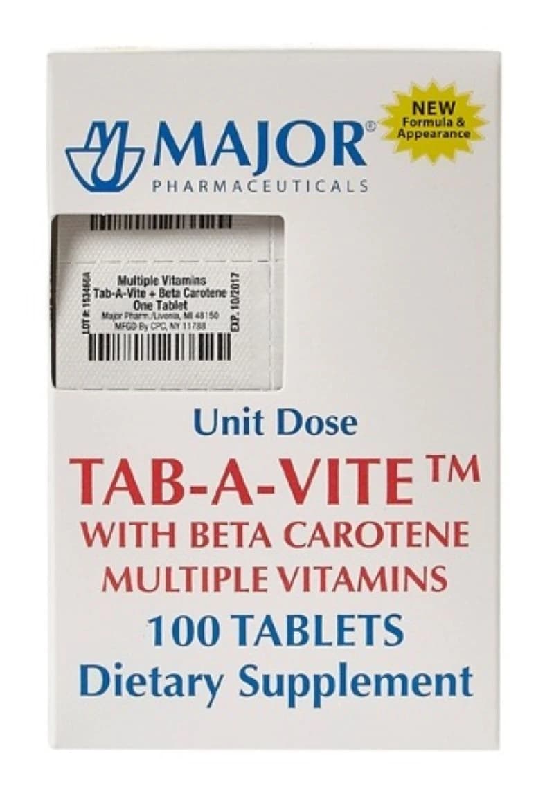 Major Pharmaceuticals Daily Multivitamin Tablets, Unit Dose, 100/Package - Daily Multivitamin Tablet UD - Image 1