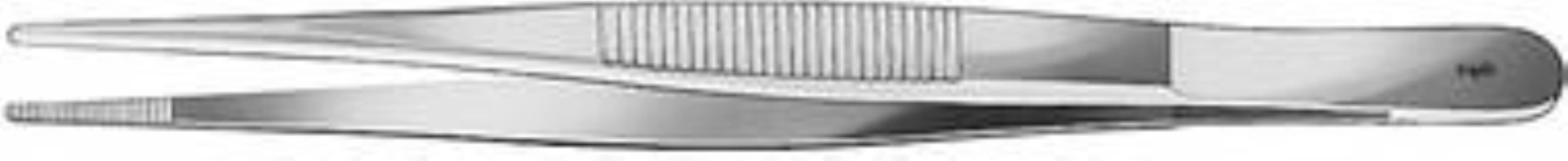 Aesculap Dressing/Tissue Forceps, Straight, Serrated, 5-3/4" (14.6 cm), Non-Sterile, Each - Forceps Tissue Serrated Str - Image 1