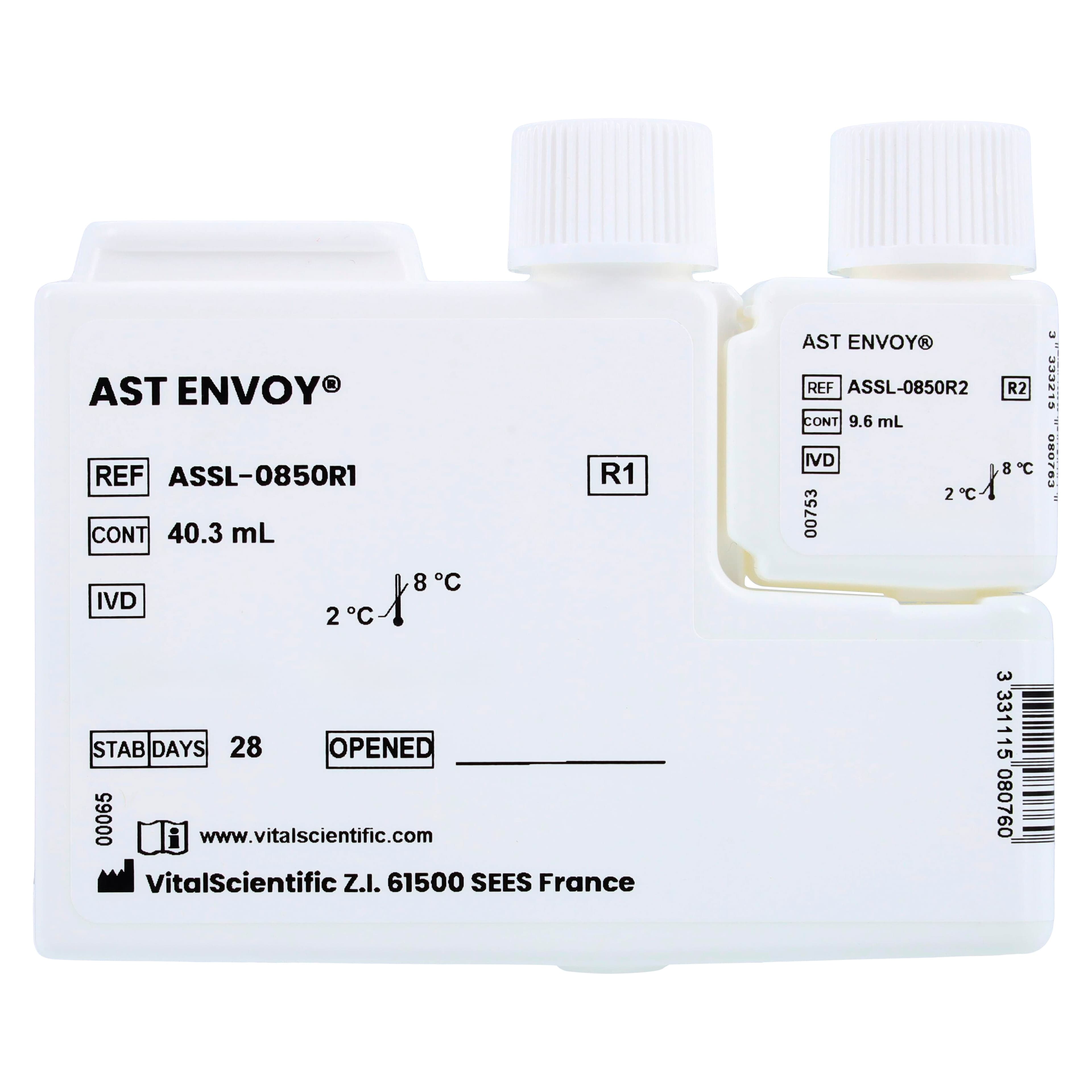 Clinical Diagnostic Solutions AST Reagent Kit, Envoy 500, R1: 8x40mL, R2: 8x9mL, 01KT8PD5GXEEZYRZ031KVVQSHT thumbnail 2