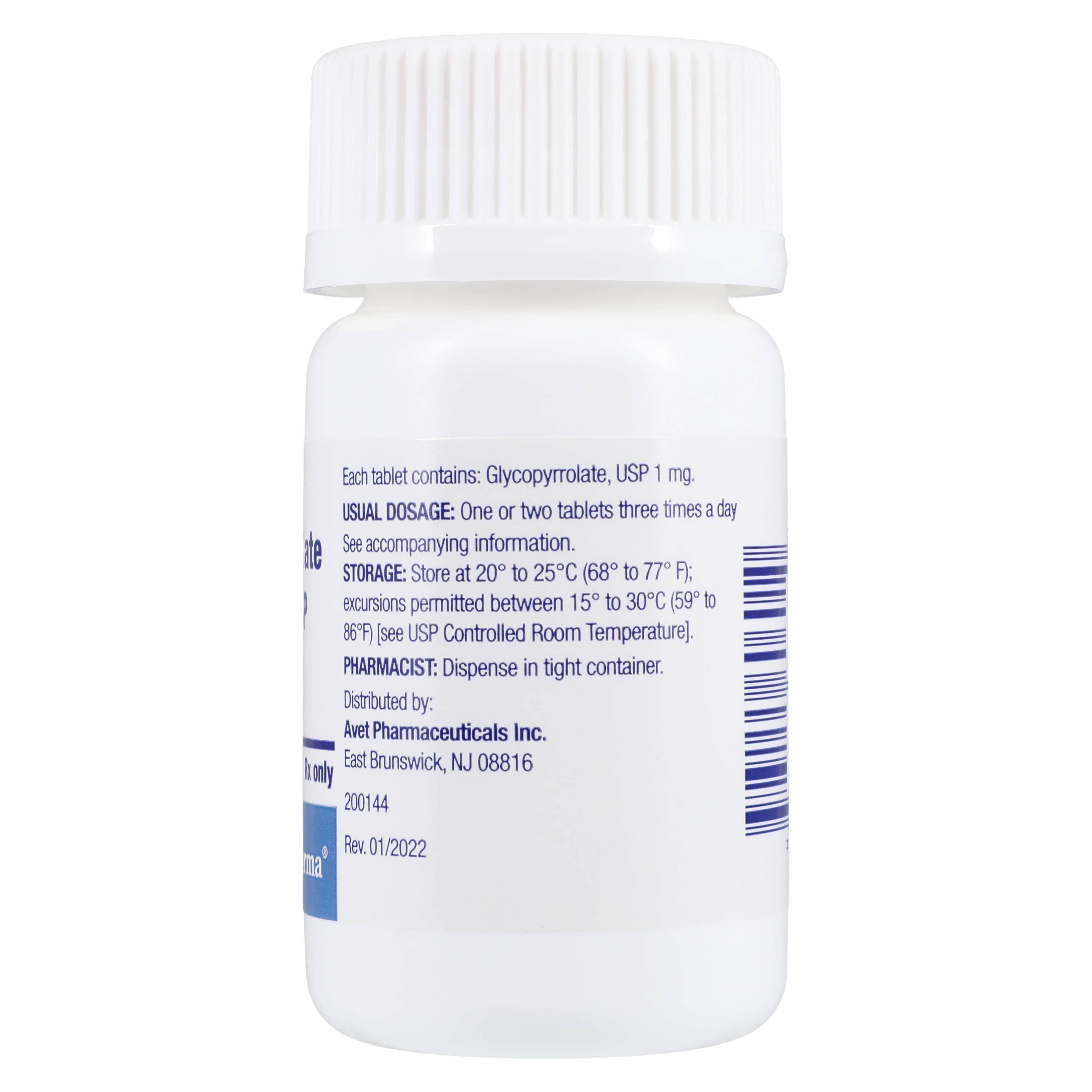 Glycopyrrolate Tablets, 1mg, 100/Bottle, Heritage Pharmaceuticals thumbnail 2