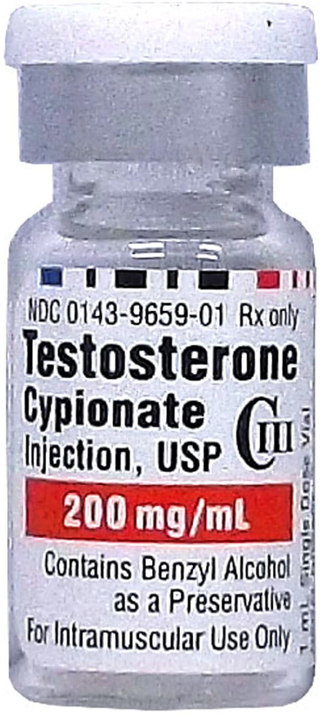Testosterone Cypionate Injection 200mg/mL SDV 1mL Each, Hikma Pharmaceuticals - Testosterone Cyp Inj SDV 1mL - Image 1