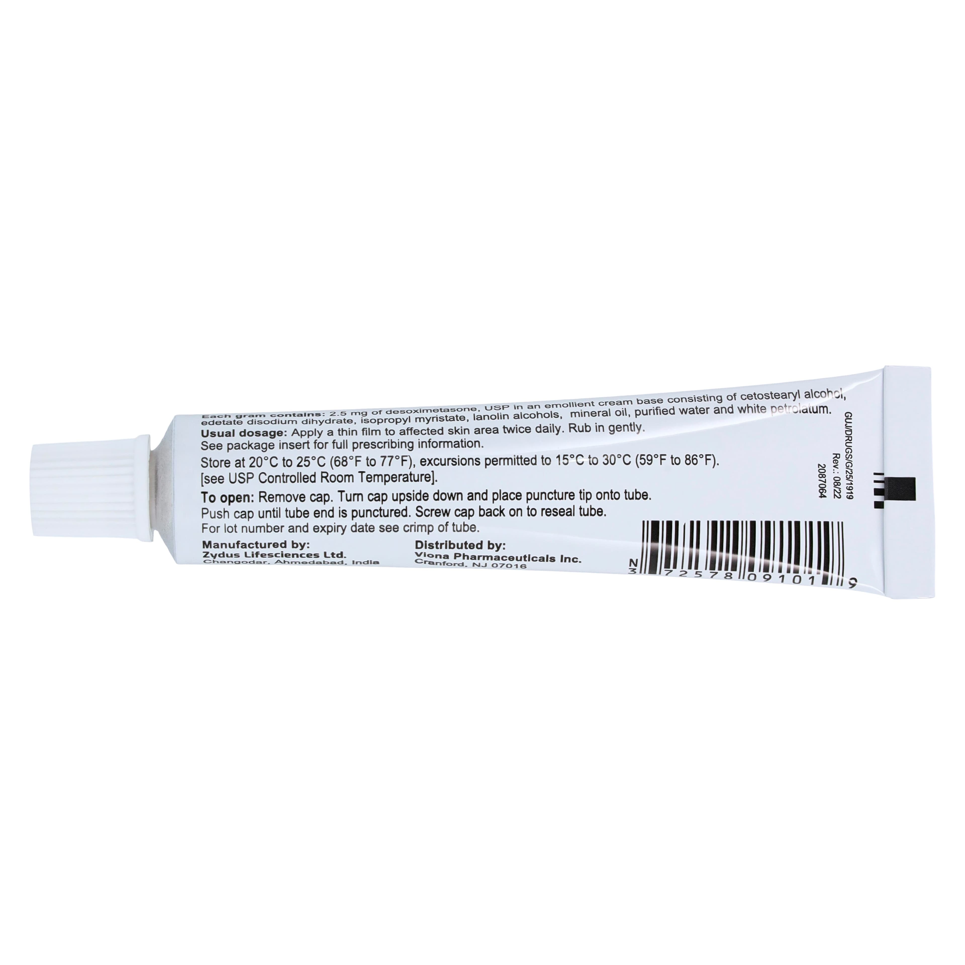 Desoximetasone Cream 0.25%, 15g Tube thumbnail 3