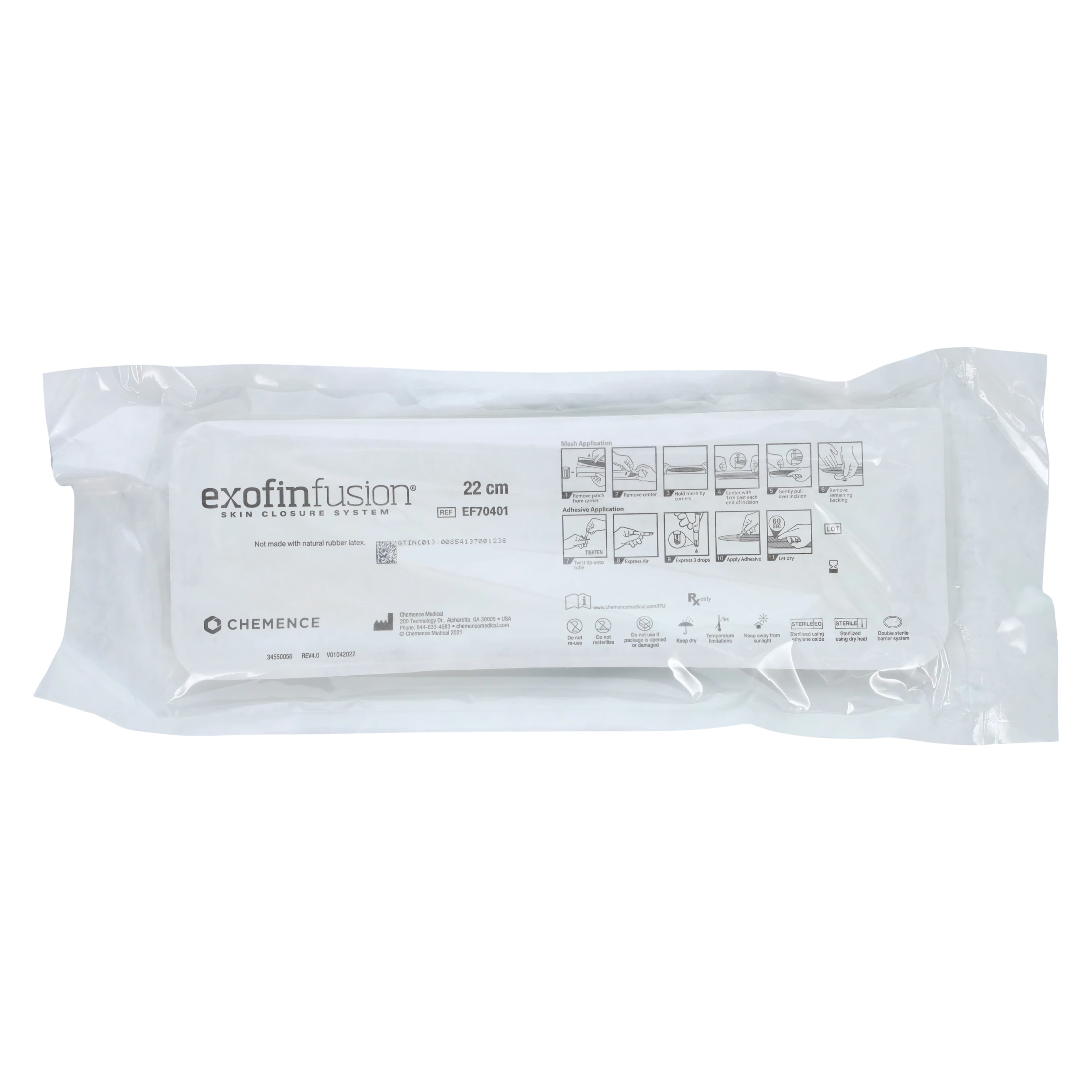 Exofin Fusion Skin Closure System, 2-Octyl Cyanoacrylate/Mesh, 1.75g, Violet, 2/Box thumbnail 2