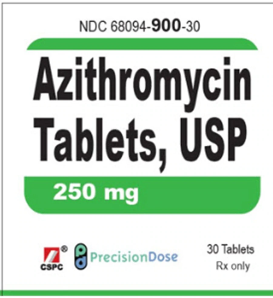 Azithromycin Tablets, 250mg, 30/Bottle, Precision Dose - Azithromycin Tablets - Image 1