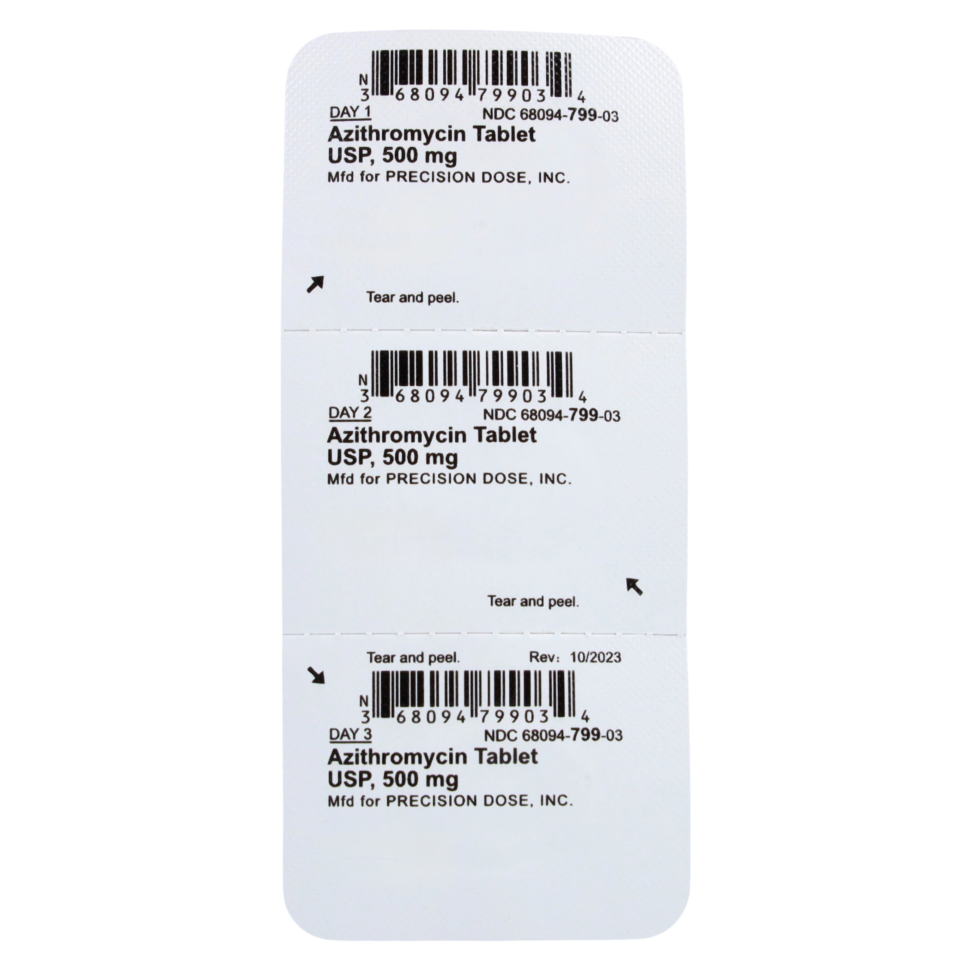 Azithromycin Tablets UD, 500mg, Blister Pack, 1x3/Package thumbnail 3