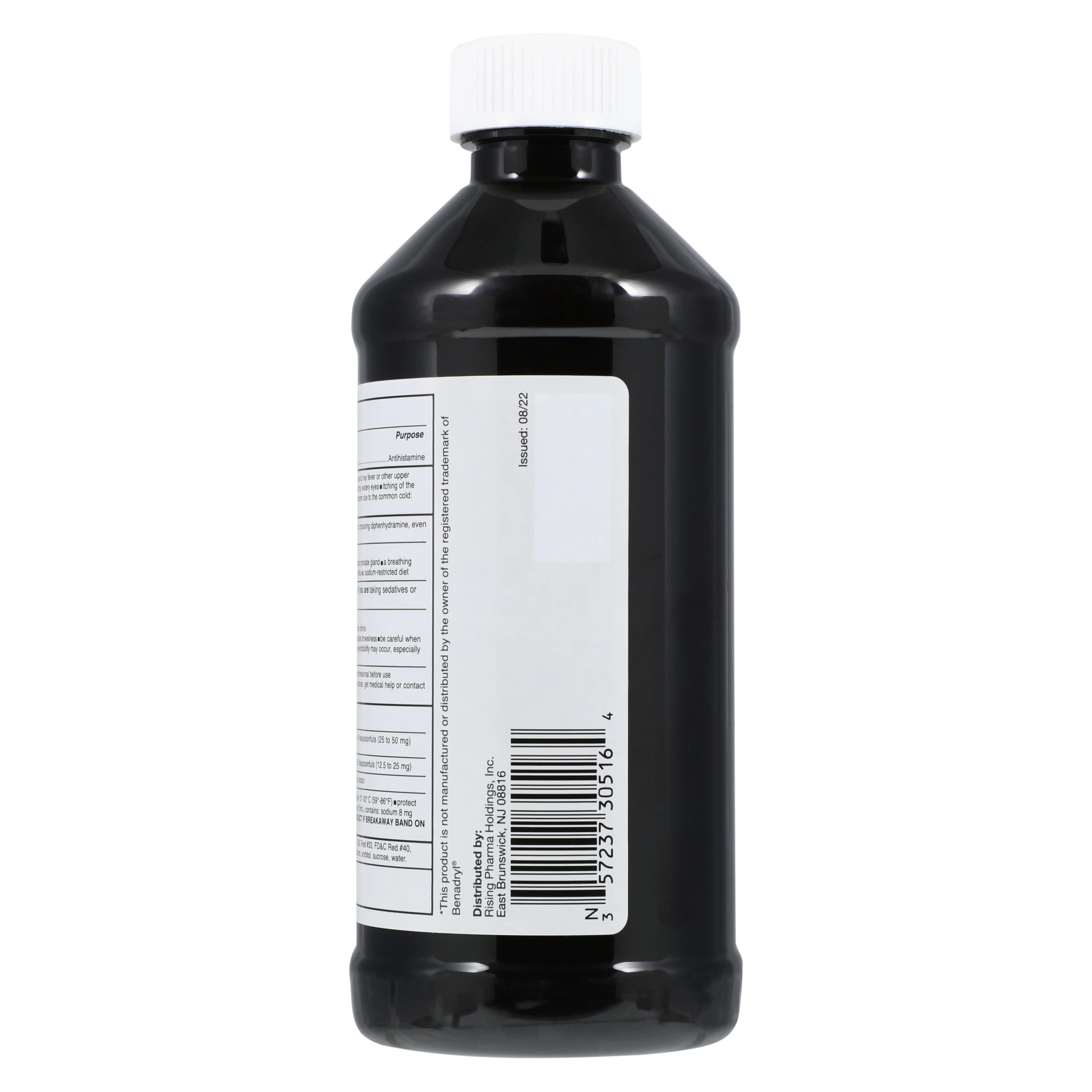 Diphenhydramine HCl Oral Solution 12.5 mg/5 mL, 16 oz Bottle thumbnail 3