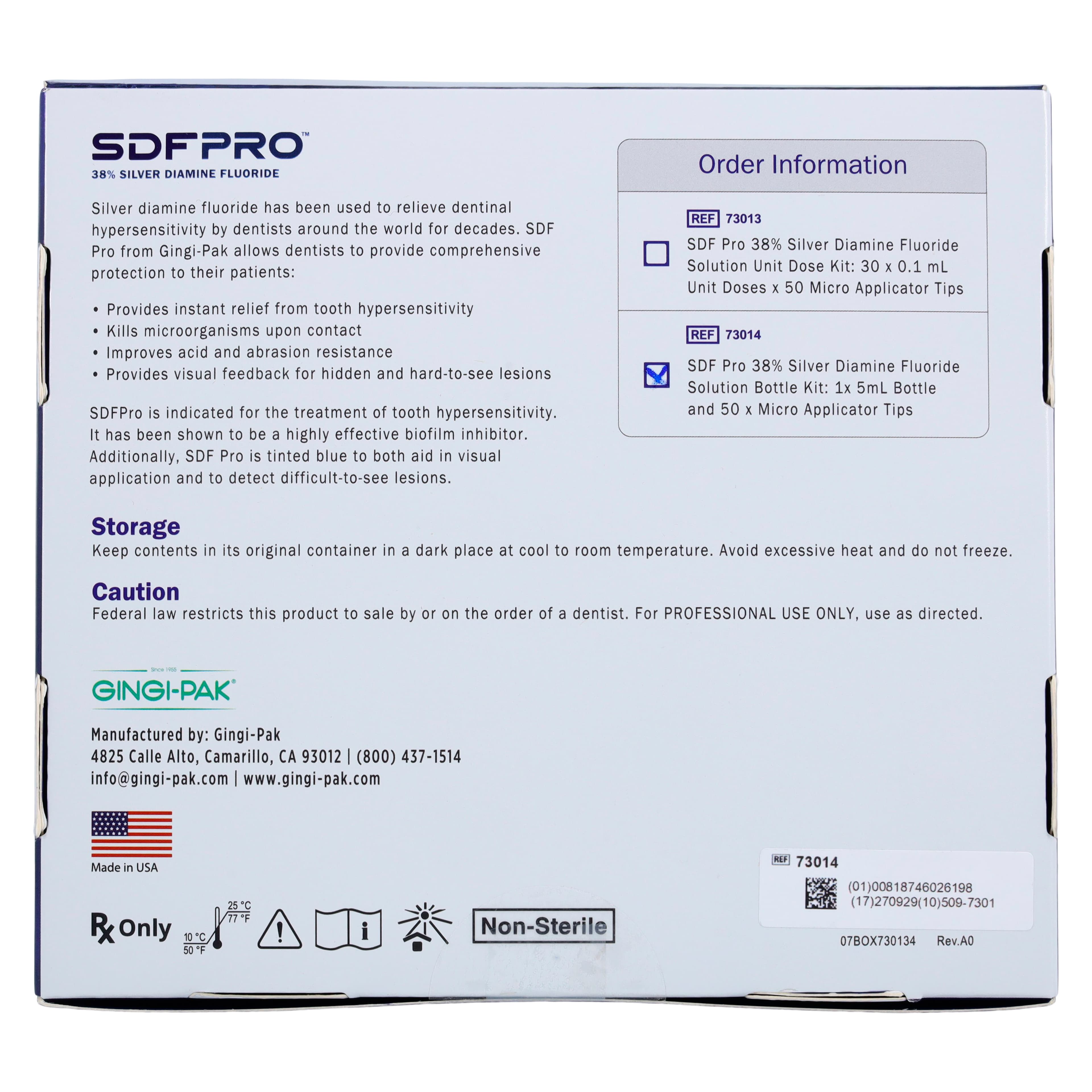 Gingi-Pak SDF Pro 38% Silver Diamine Fluoride Solution Bottle Kit, 5 mL Bottle with 50 Micro Applicator Tips, 73014 thumbnail 6
