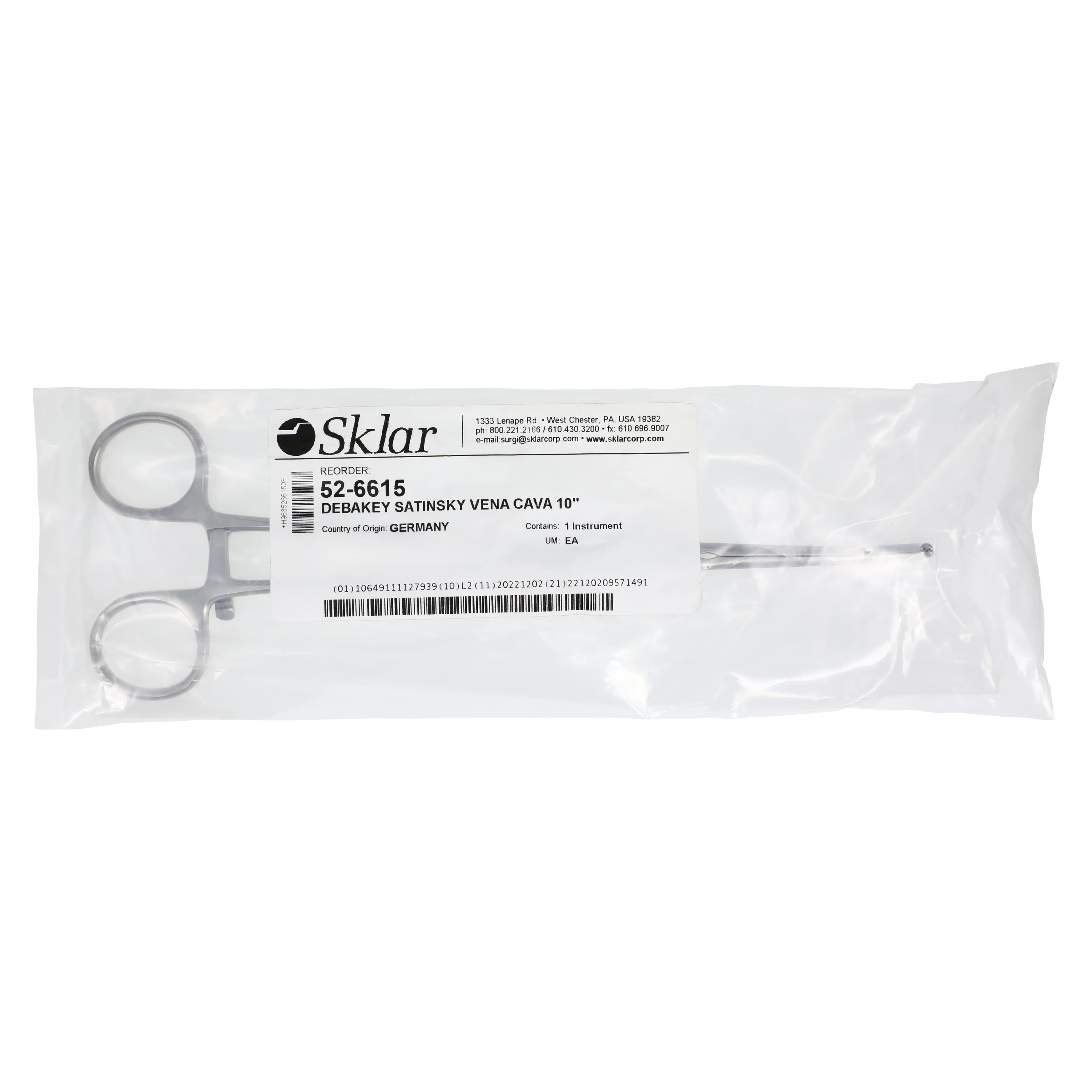 Sklar Debakey-Satinsky Vena Cava Clamp, 10" Stainless Steel, Non-Sterile thumbnail 4