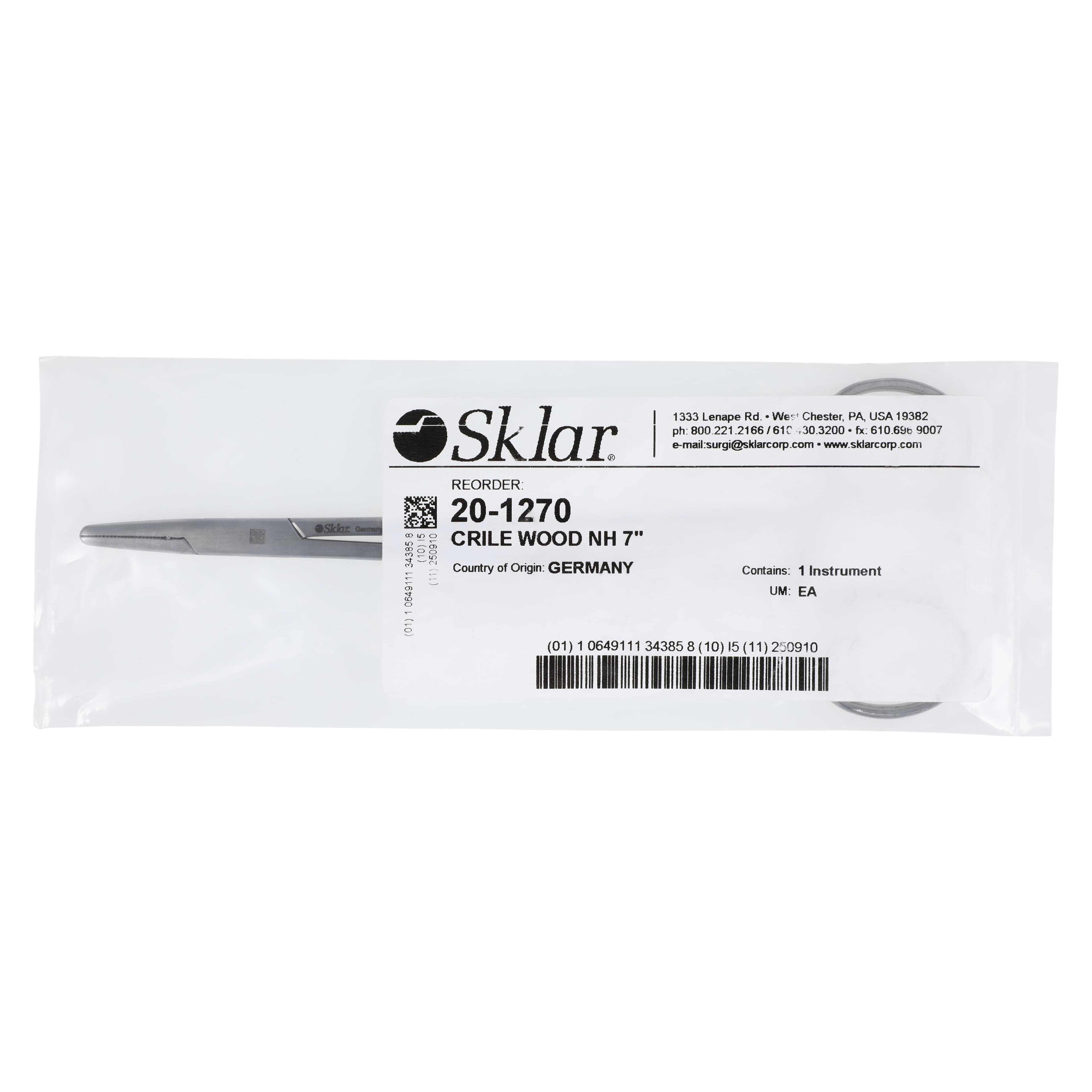 Sklar Crile-Wood Needle Holder, 7" Stainless Steel, Each thumbnail 4