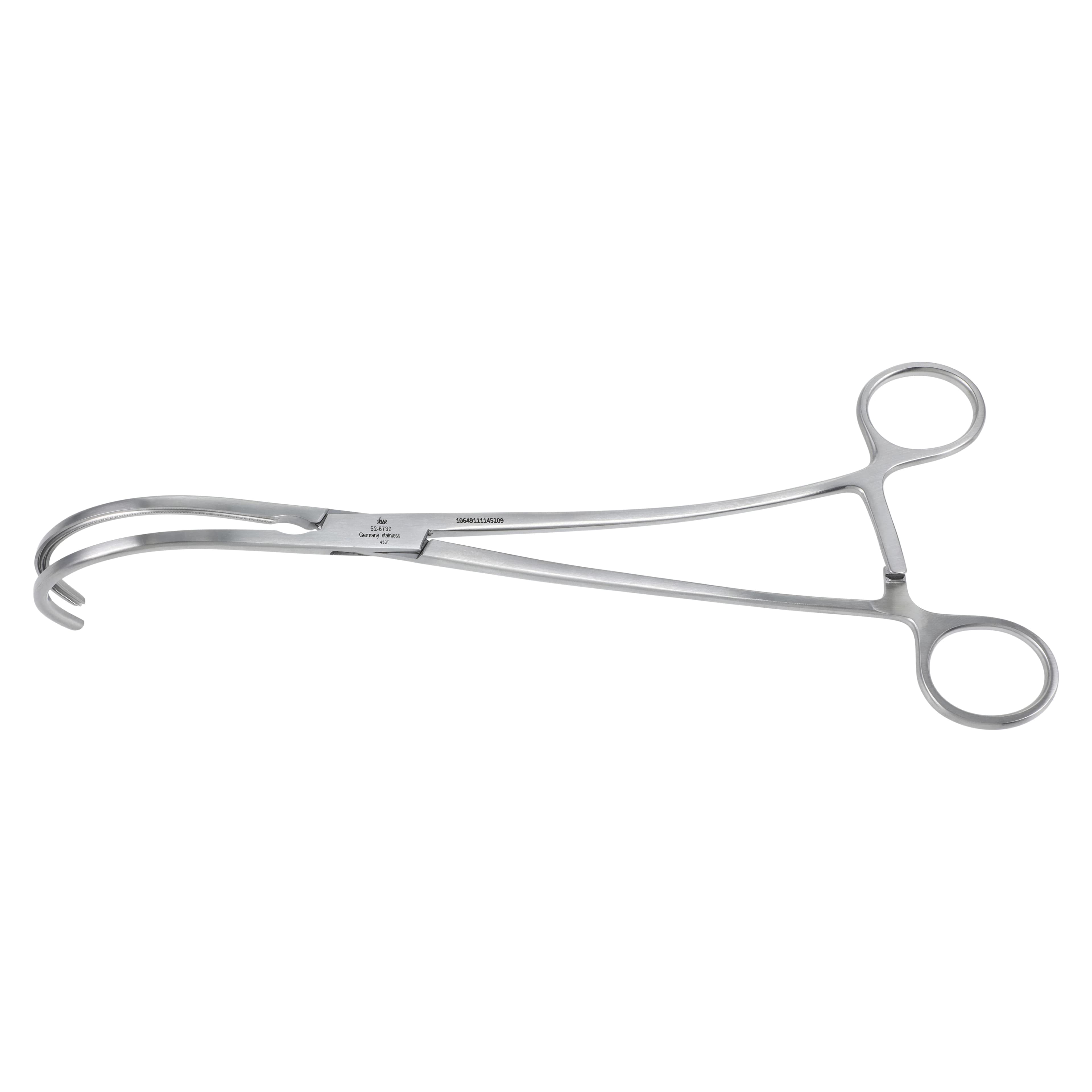 Sklar Debakey Vascular Clamp, Strongly Curved, 10" (25 cm), Stainless Steel, Non-Sterile - Clamp Vascular Debakey NS - Image 1