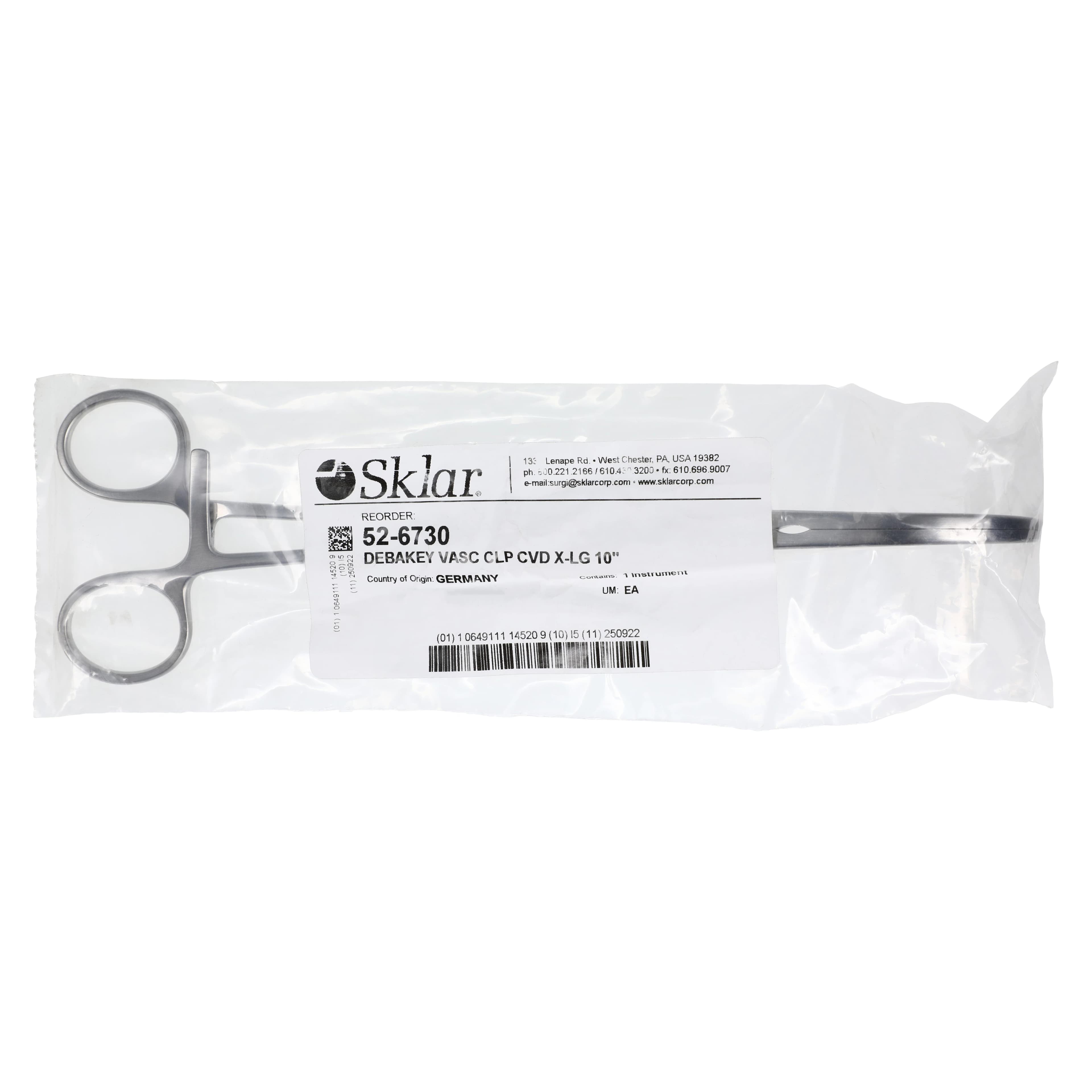 Sklar Debakey Vascular Clamp, Strongly Curved, 10" (25 cm), Stainless Steel, Non-Sterile thumbnail 4