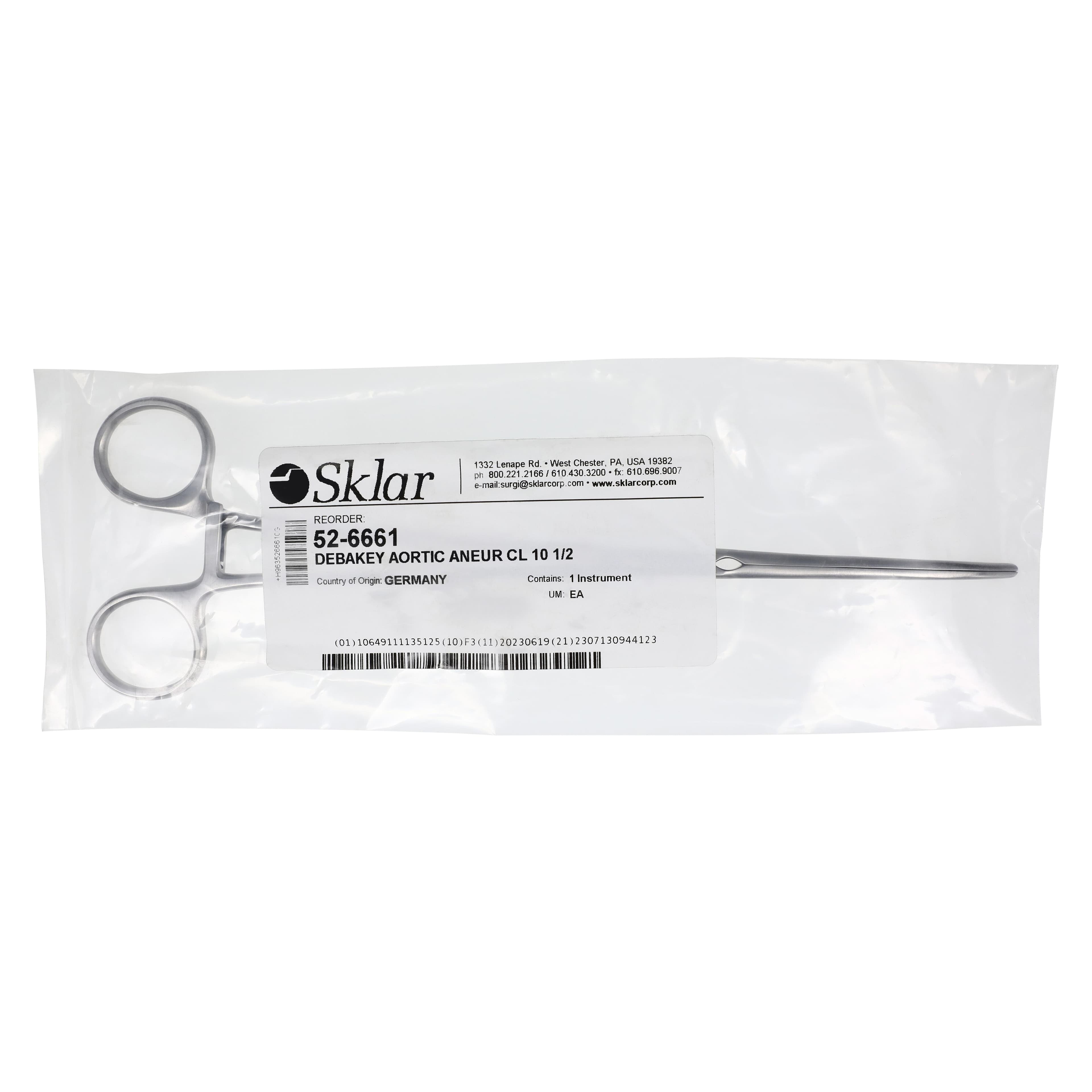 Debakey Aortic Clamp, 10-1/2", Stainless Steel, Non-Sterile, Each thumbnail 4