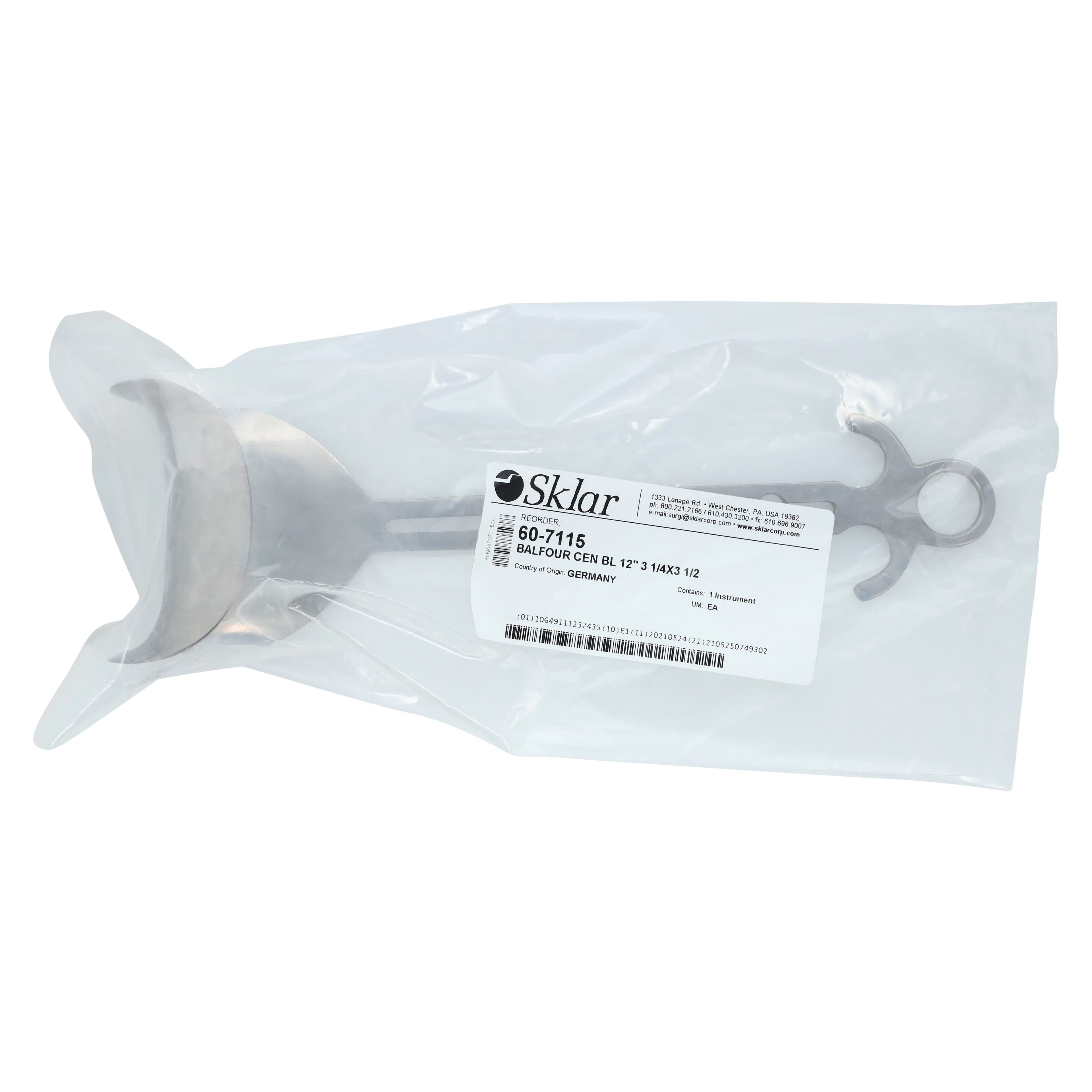 Balfour Abdominal Retractor, 12" Stainless Steel, Non-Sterile, Reusable, Each thumbnail 4