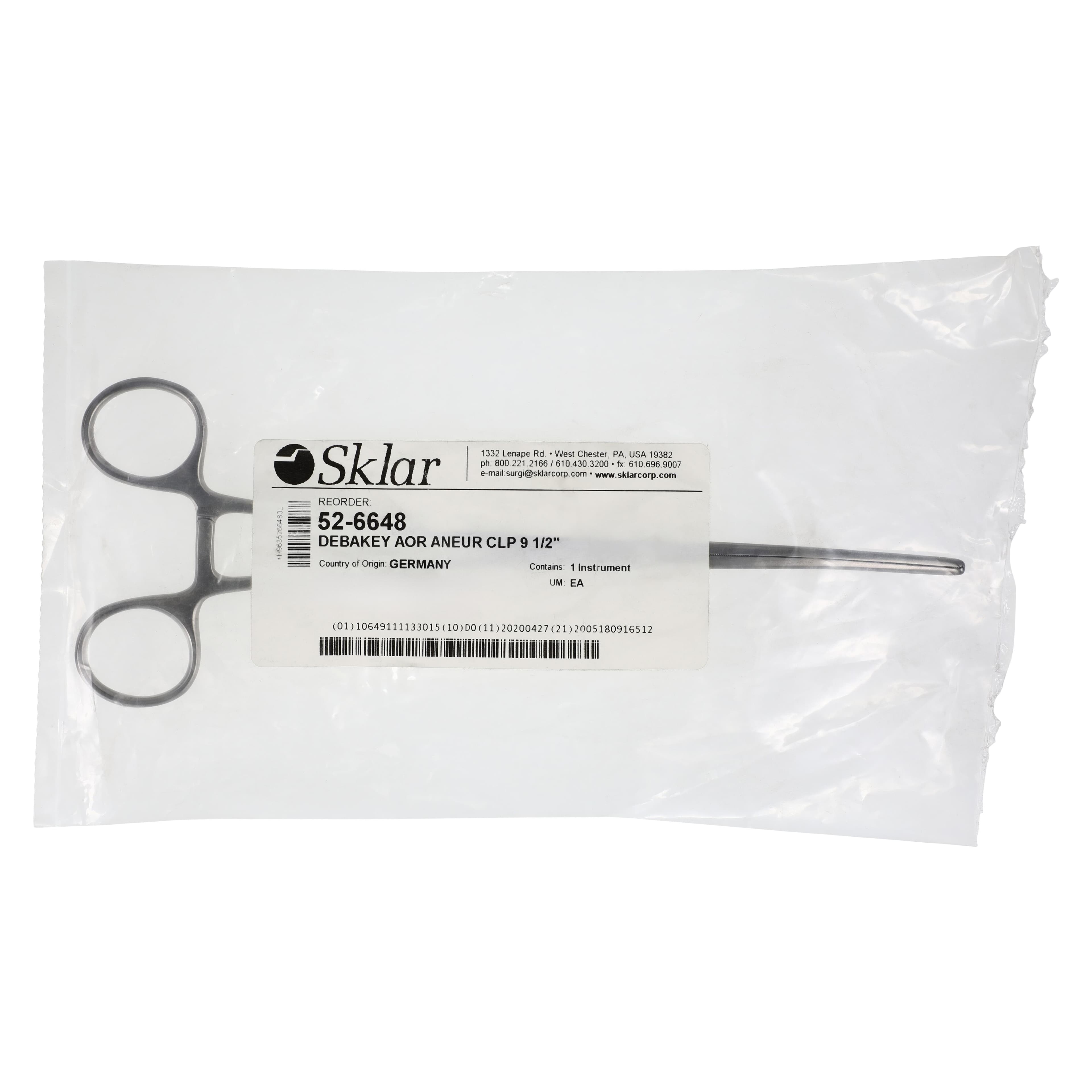 Debakey Aortic Clamp, 9-1/2" Stainless Steel, Non-Sterile, Reusable thumbnail 4