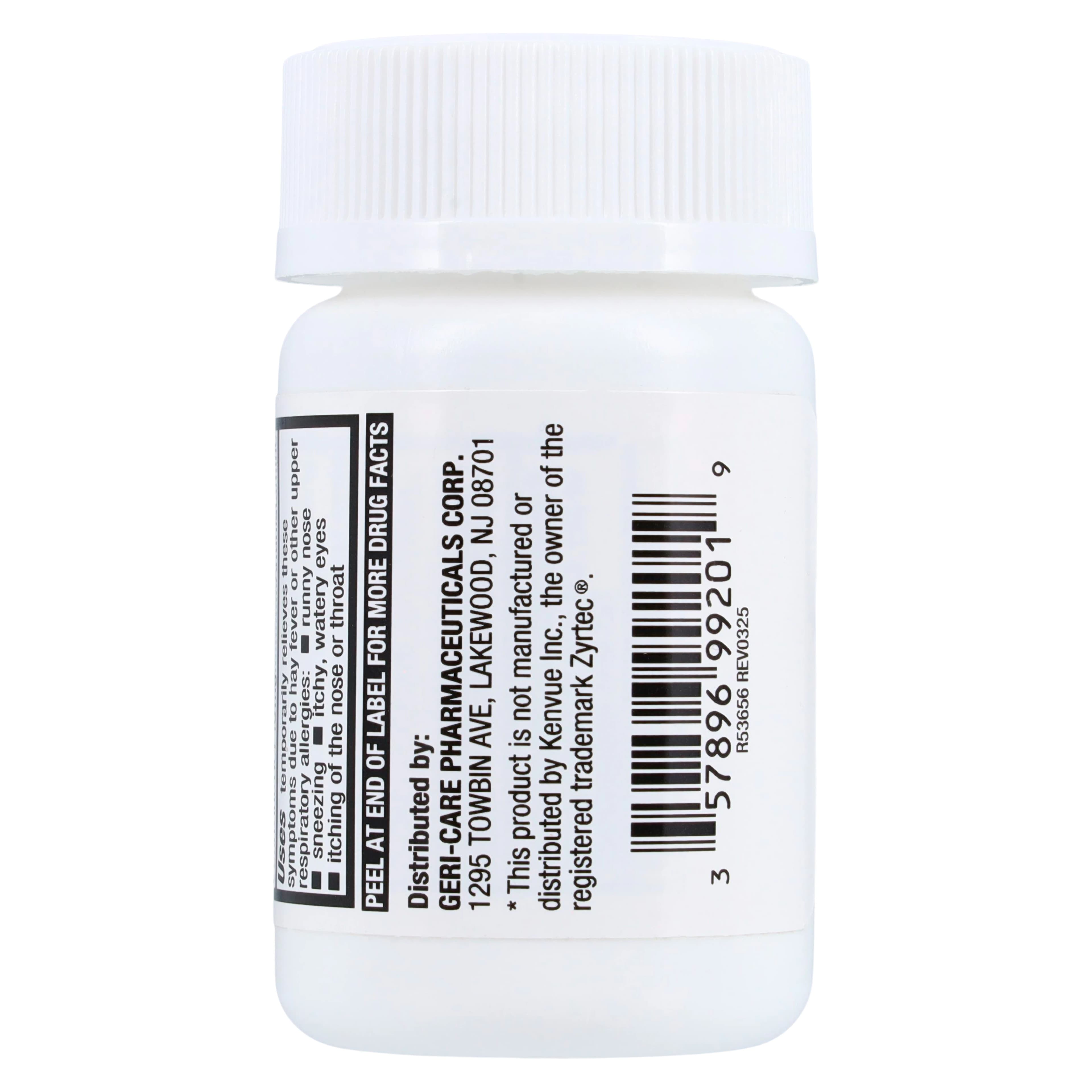 Cetirizine HCl Tablets 10mg, 100/Bottle (Geri-Care Pharmaceuticals) thumbnail 3
