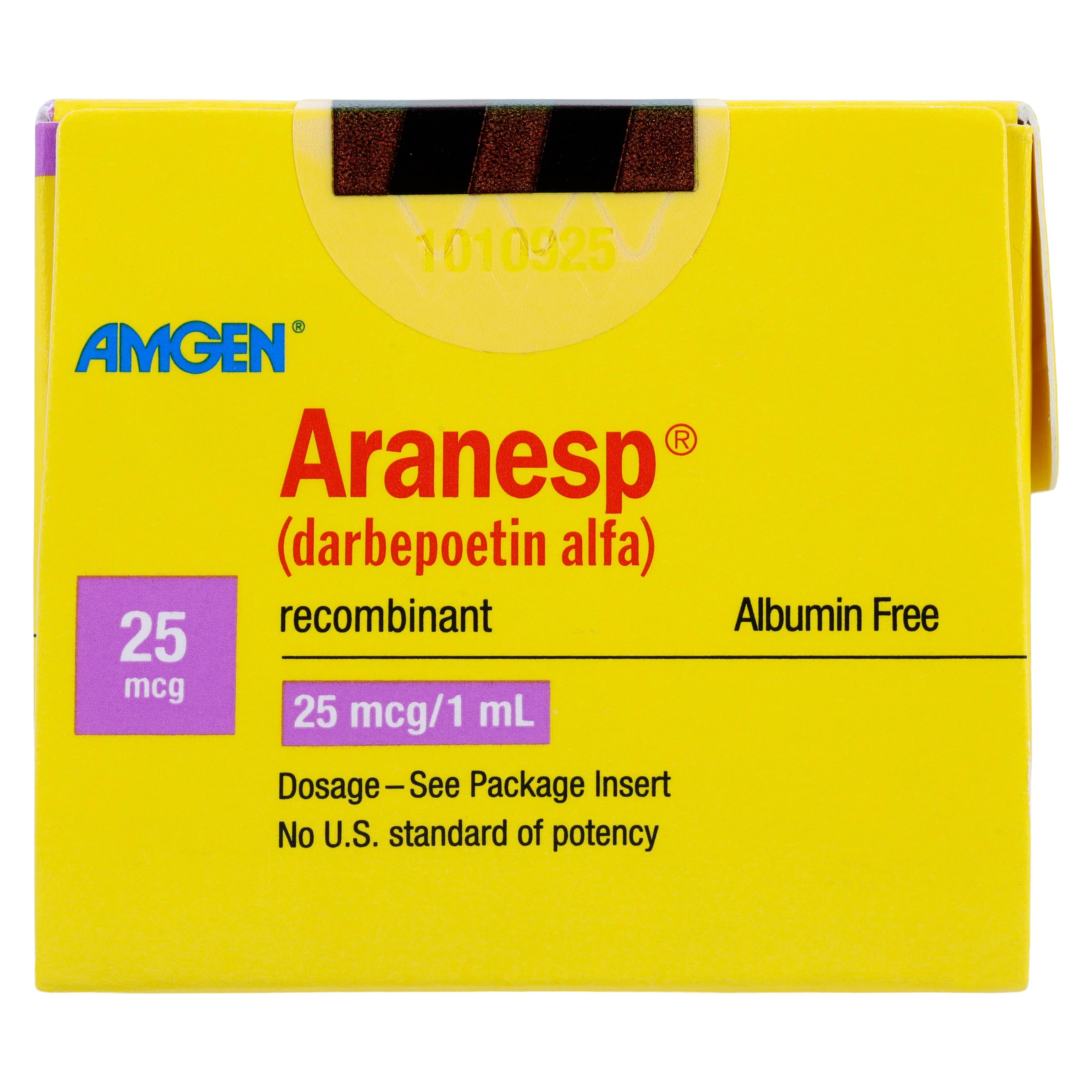 Aranesp (darbepoetin alfa) Injection, 25 mcg Single-Dose Vial, 1 mL, 4/Package thumbnail 4