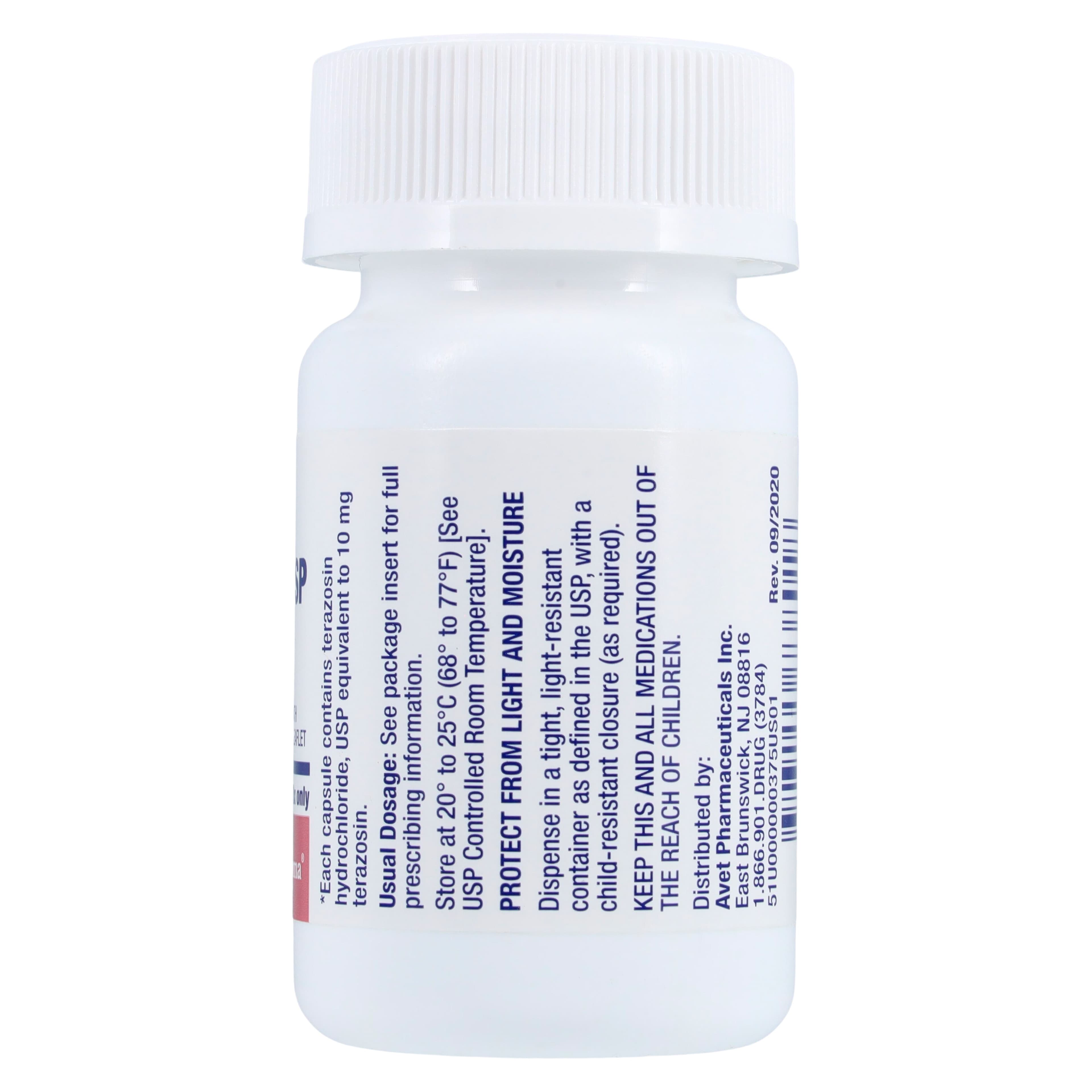 Terazosin HCl Capsules, 10 mg, 100/Bottle, Heritage Pharmaceuticals thumbnail 2