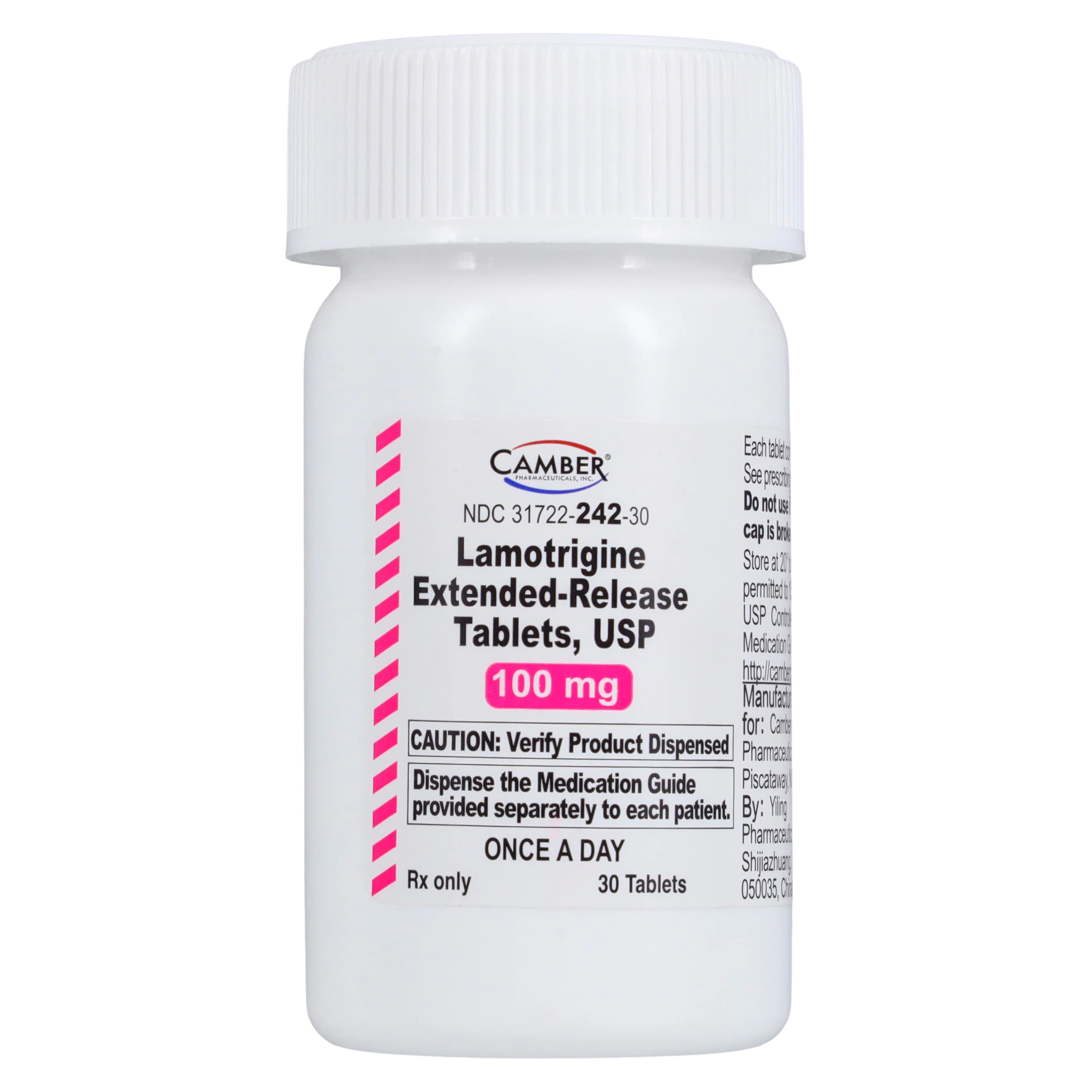Lamotrigine Extended-Release Tablets 100 mg, 30 Tablets per Bottle - Lamotrigine ER Tablets - Image 1