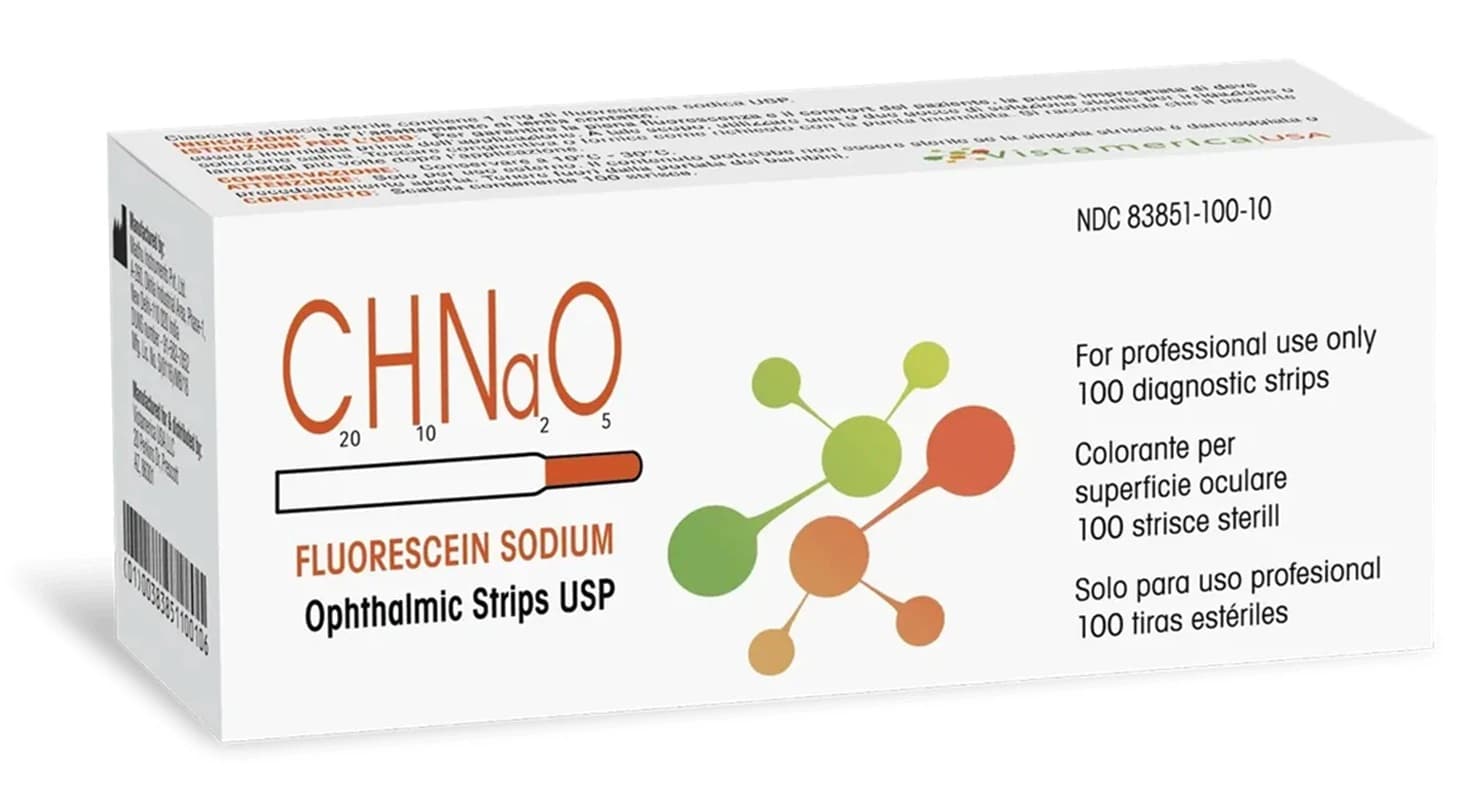 Fluorescein Sodium Ophthalmic Strips, 1 mg, 100 Strips per Package - Fluorescein Ophth Strips - Image 1
