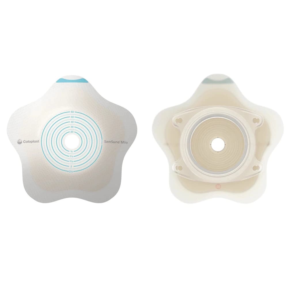 Coloplast SenSura Mio Click Convex Ostomy Barrier, Opaque/Red Coupling, Maxi, Cut-to-Fit, 1 Each - Barrier Convex Flip Click - Image 1