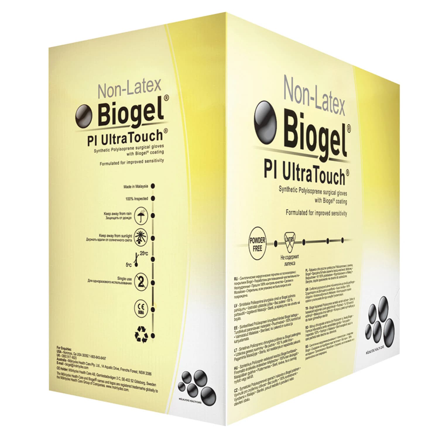 Biogel PI UltraTouch Polyisoprene Surgical Gloves, Sterile, Straw, 200 Pair/Case - Glove Surgical PI Ultratouch - Image 1