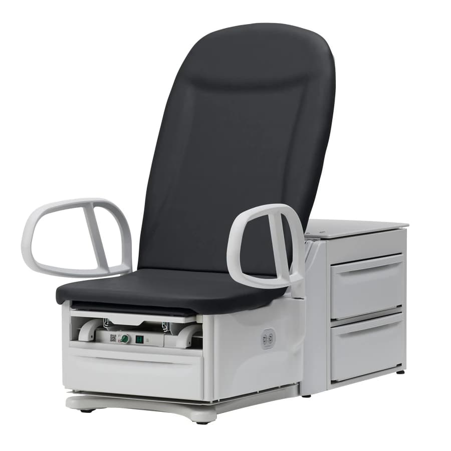 Brewer Access 6000 High-Low PLUS Exam Table, Black Satin, 450 lb Capacity, 17" Seat Height - Access 6000 H/L Pls 17" St Hgt - Image 1